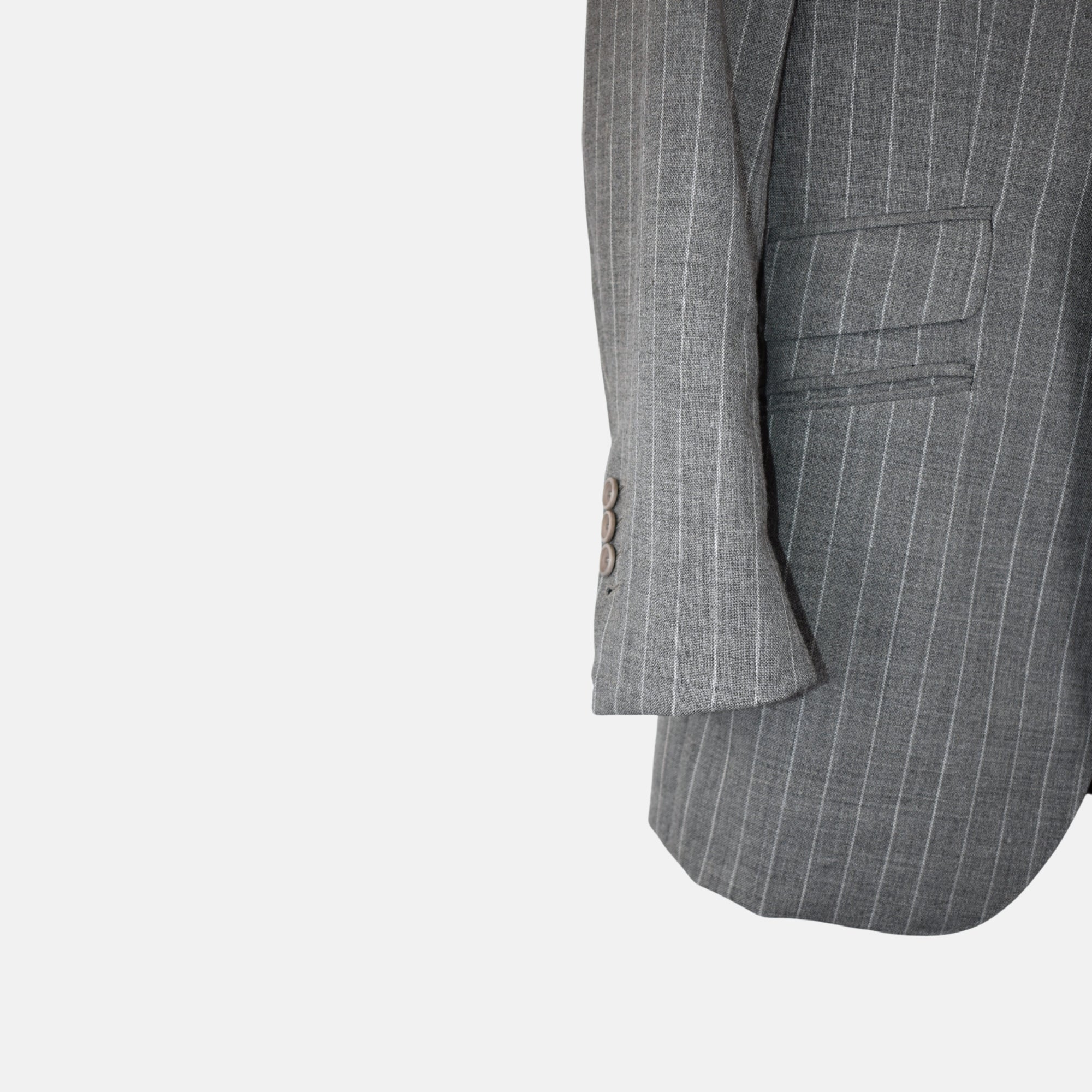 Light Gray Stripe Suit made of Wool (EU 50)