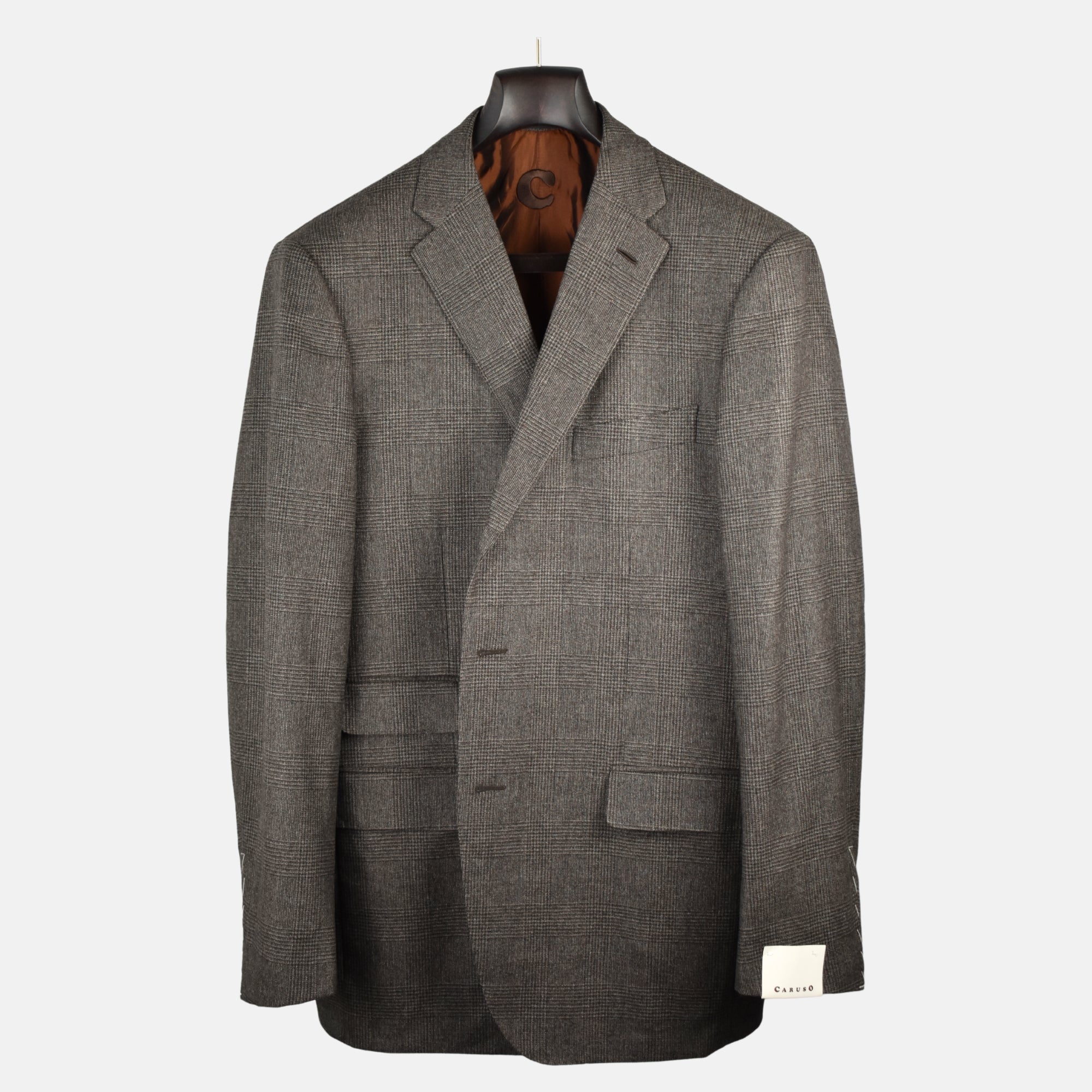 Brown Checked Suit made of Wool/Mohair/Cashmere (EU 54)