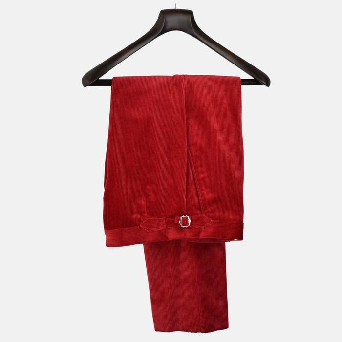 Red Corduroy Trousers made of Cotton (EU 46)