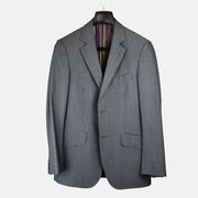 Gray/Light Blue Striped Suit made of Wool (EU 46)