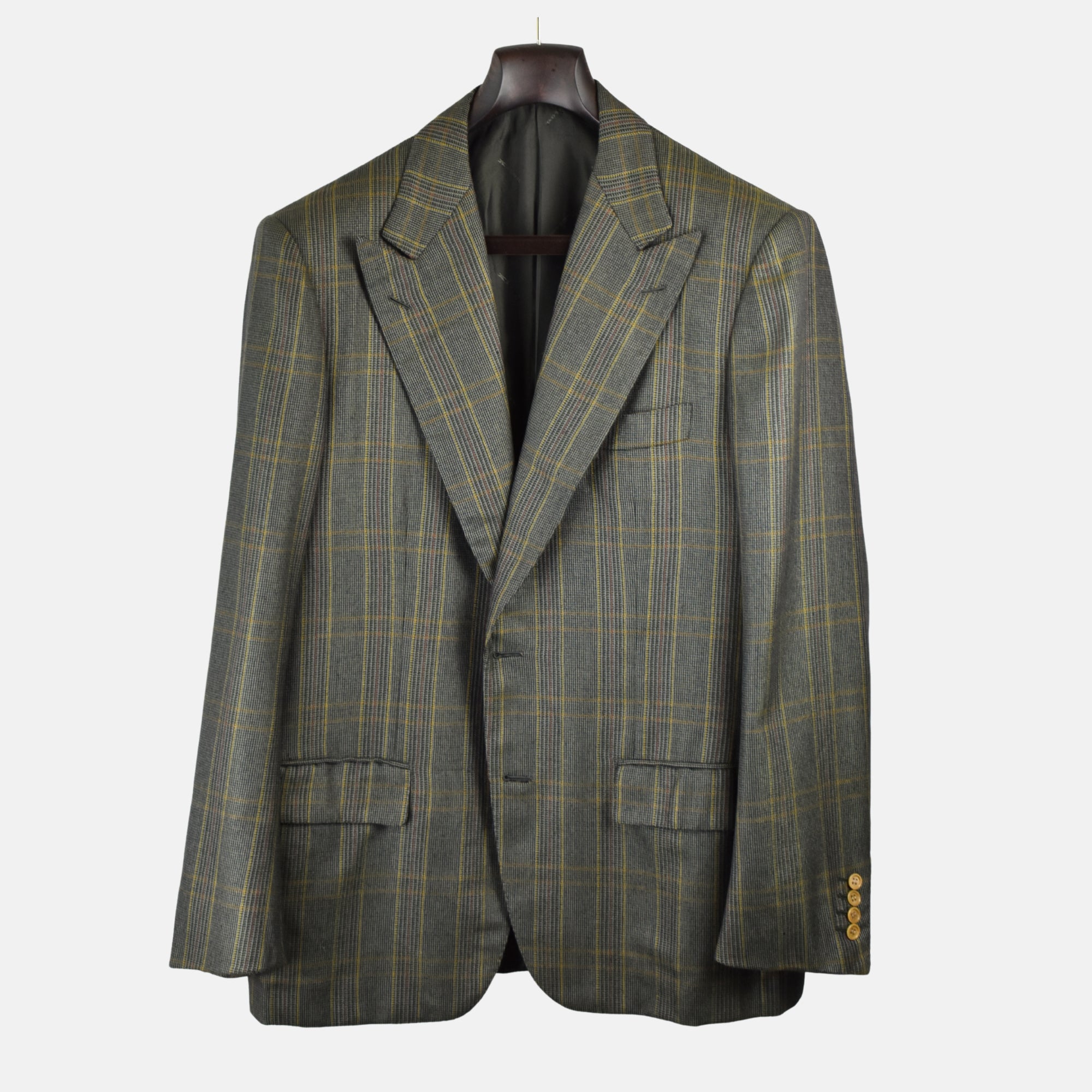 Multicoloured Checkered Blazer made of Cashmere (EU 52)