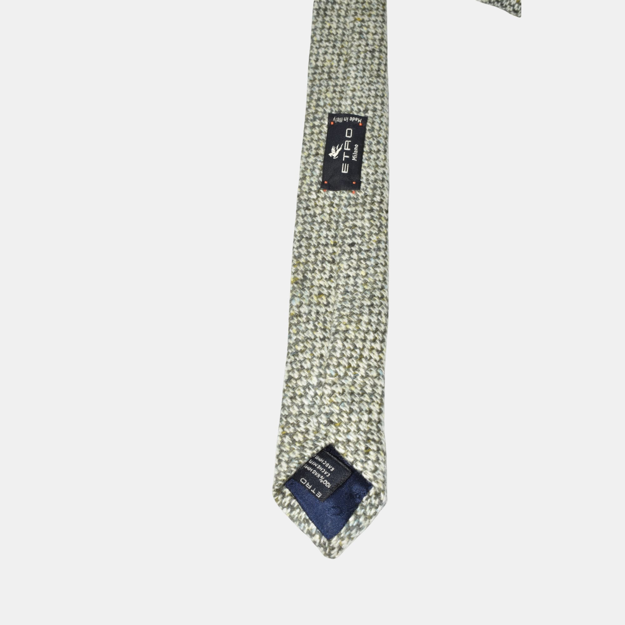 Multicoloured Patterned Tie made of Cashmere