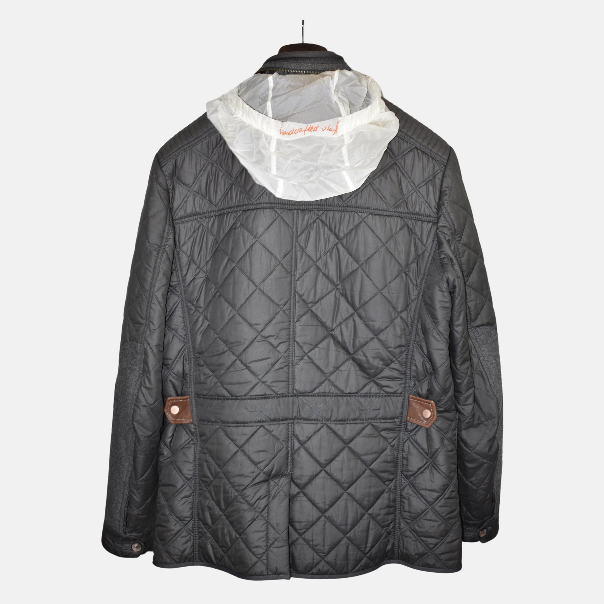 Gray Quilted Jacket made of Polyester/ Polyamide (EU 54)