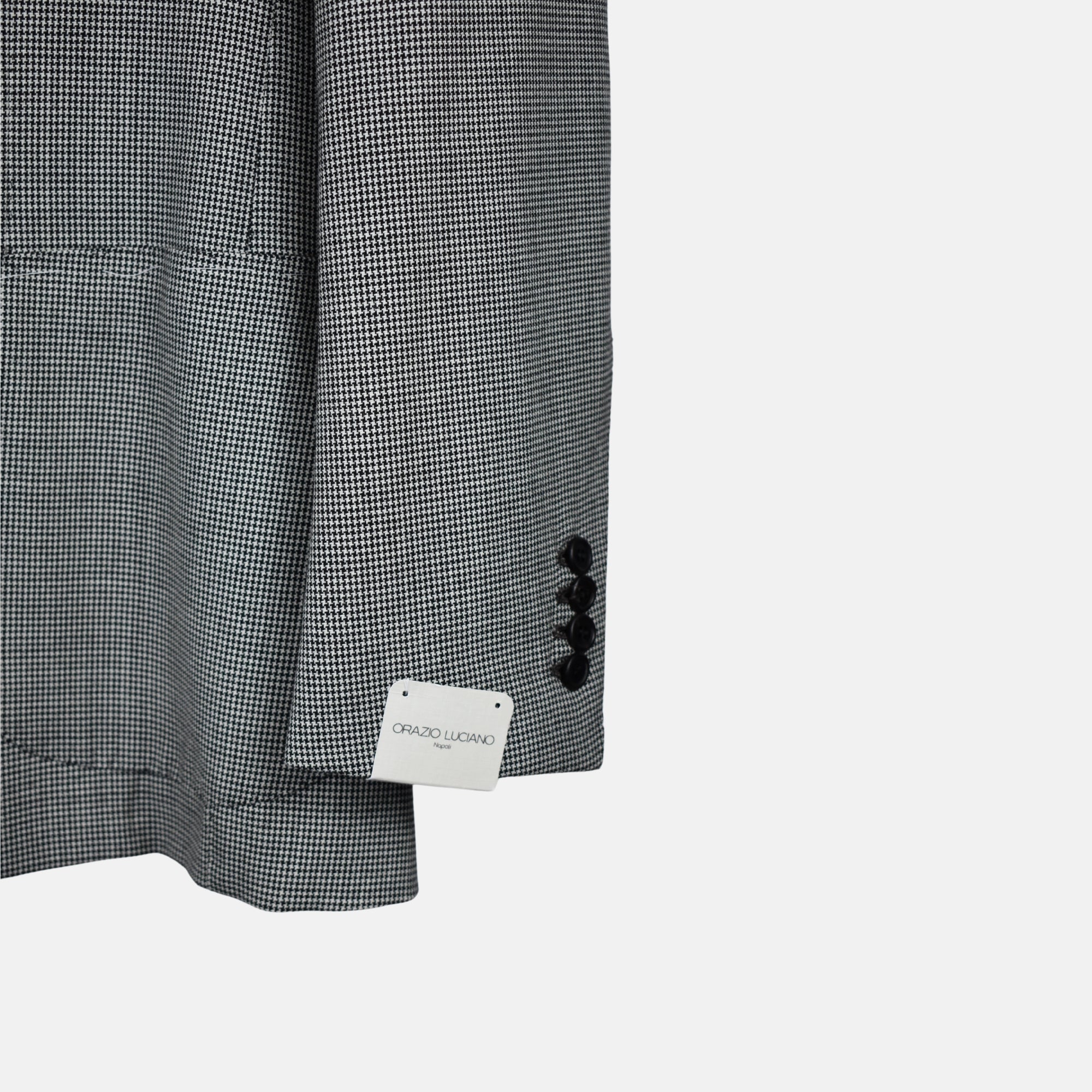 Black-White Houndstooth Patterned Blazer made of Wool (EU 50)