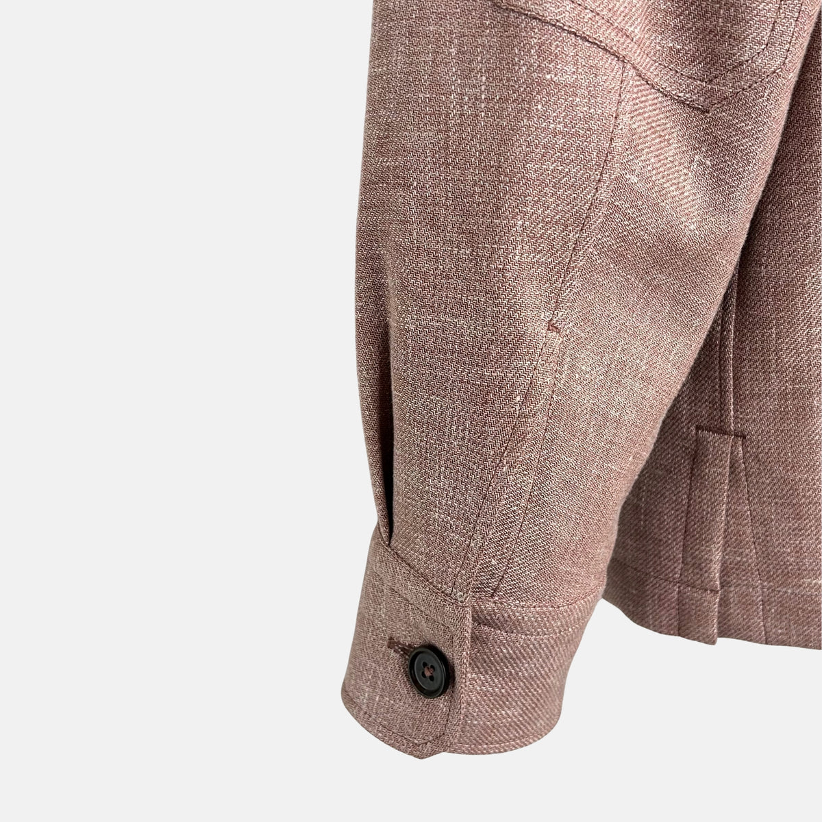 Bordeaux Mélange Blazer aus Leinen/Wolle/Seide (L)