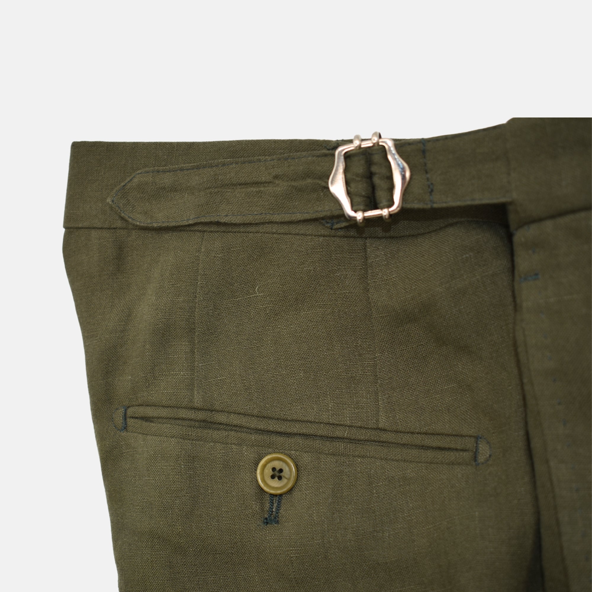 Khaki Suit made of Linen (EU 54)