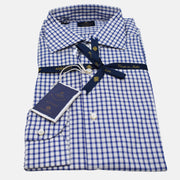 Blue/White Checked Shirt made Cotton (EU 42)