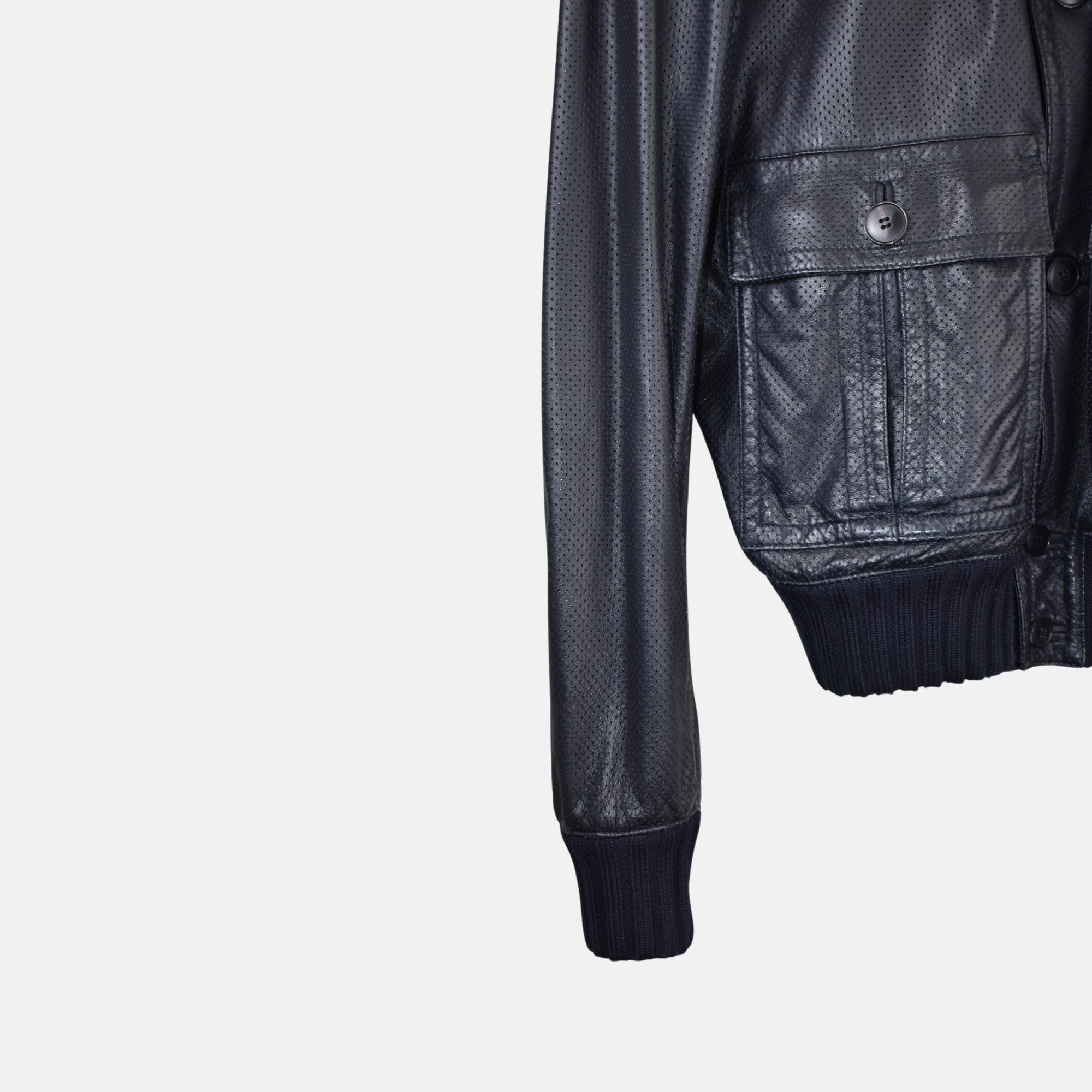 Navy Jacket made of Leather (EU 50)