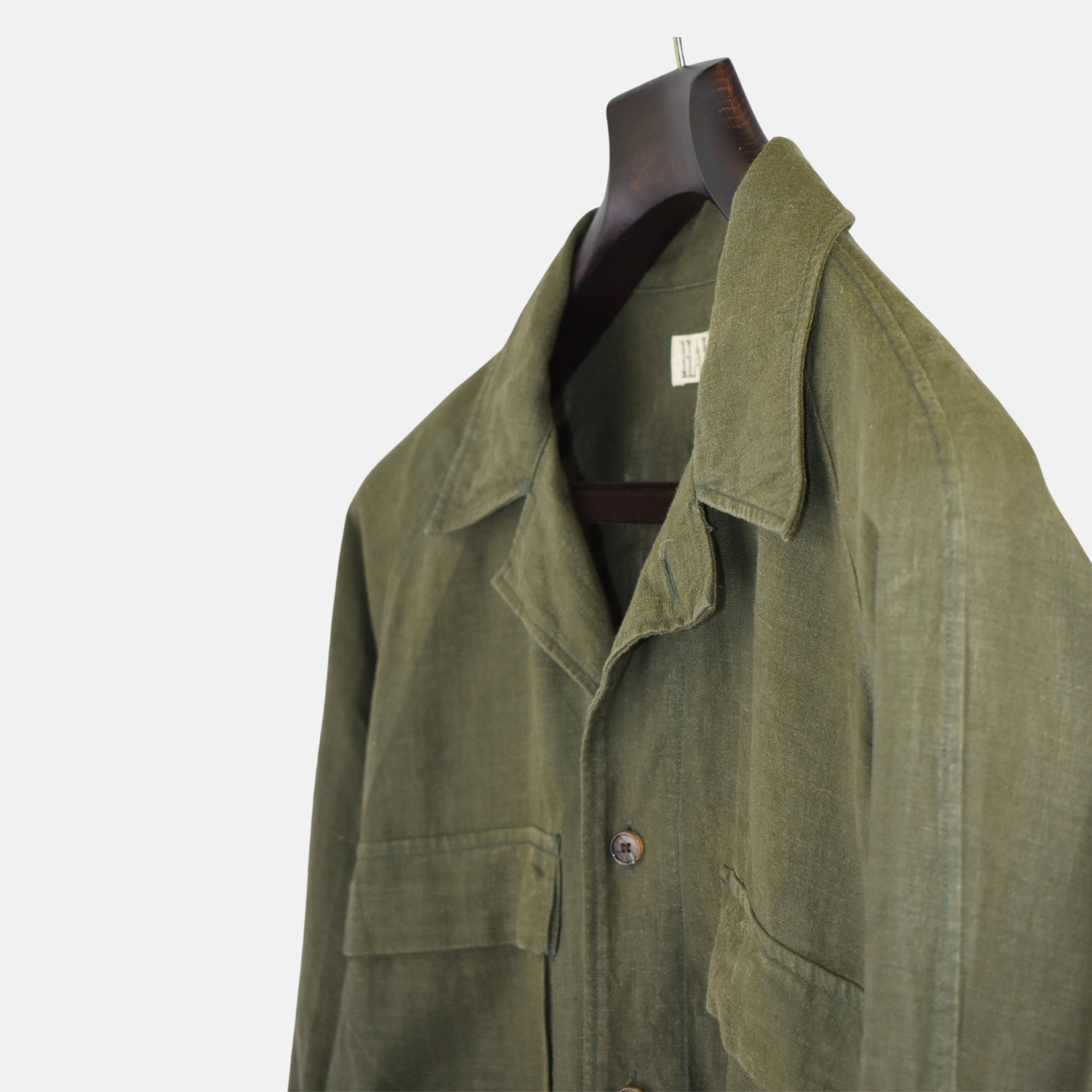 Olive Shirt made of Linen (L)
