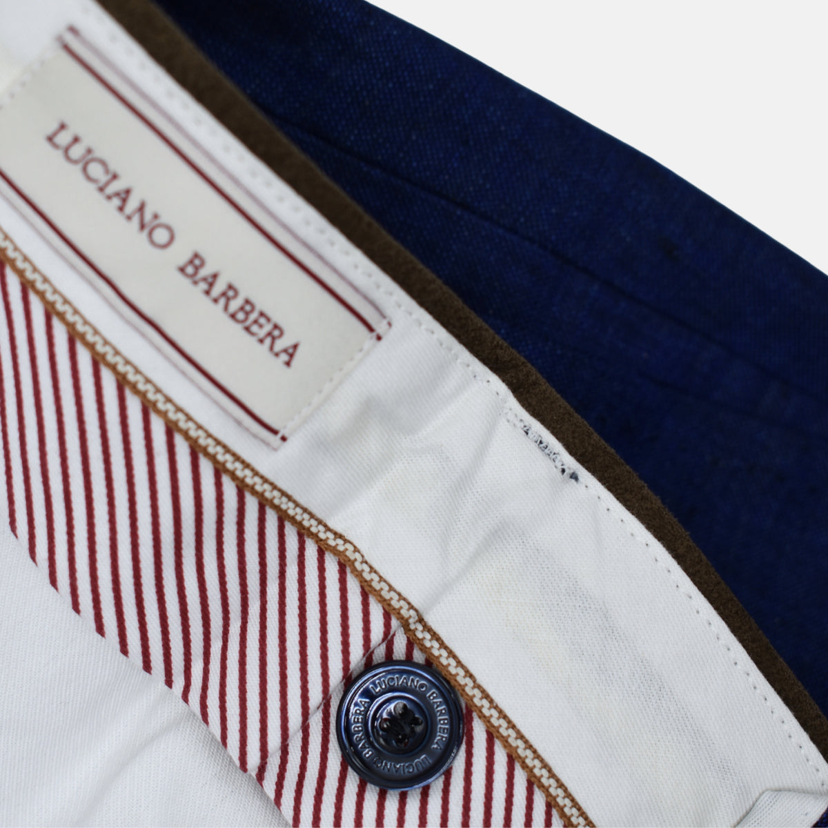 Electric Blue Trousers made of Linen ( EU 50)