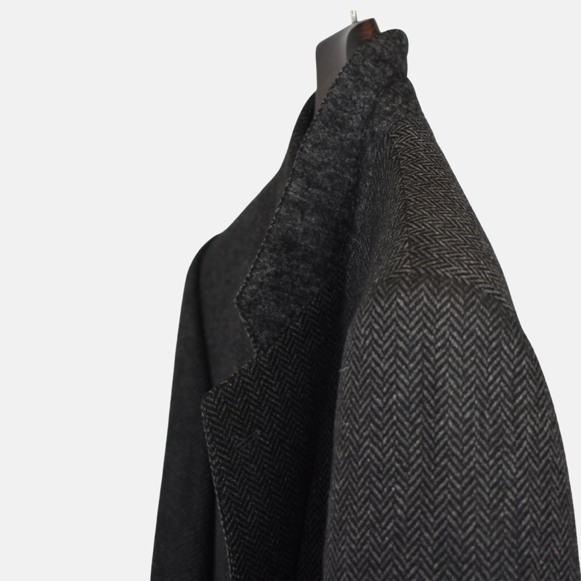 Gray/Black Heeringbone Blazer made of Cashmere (EU 52)