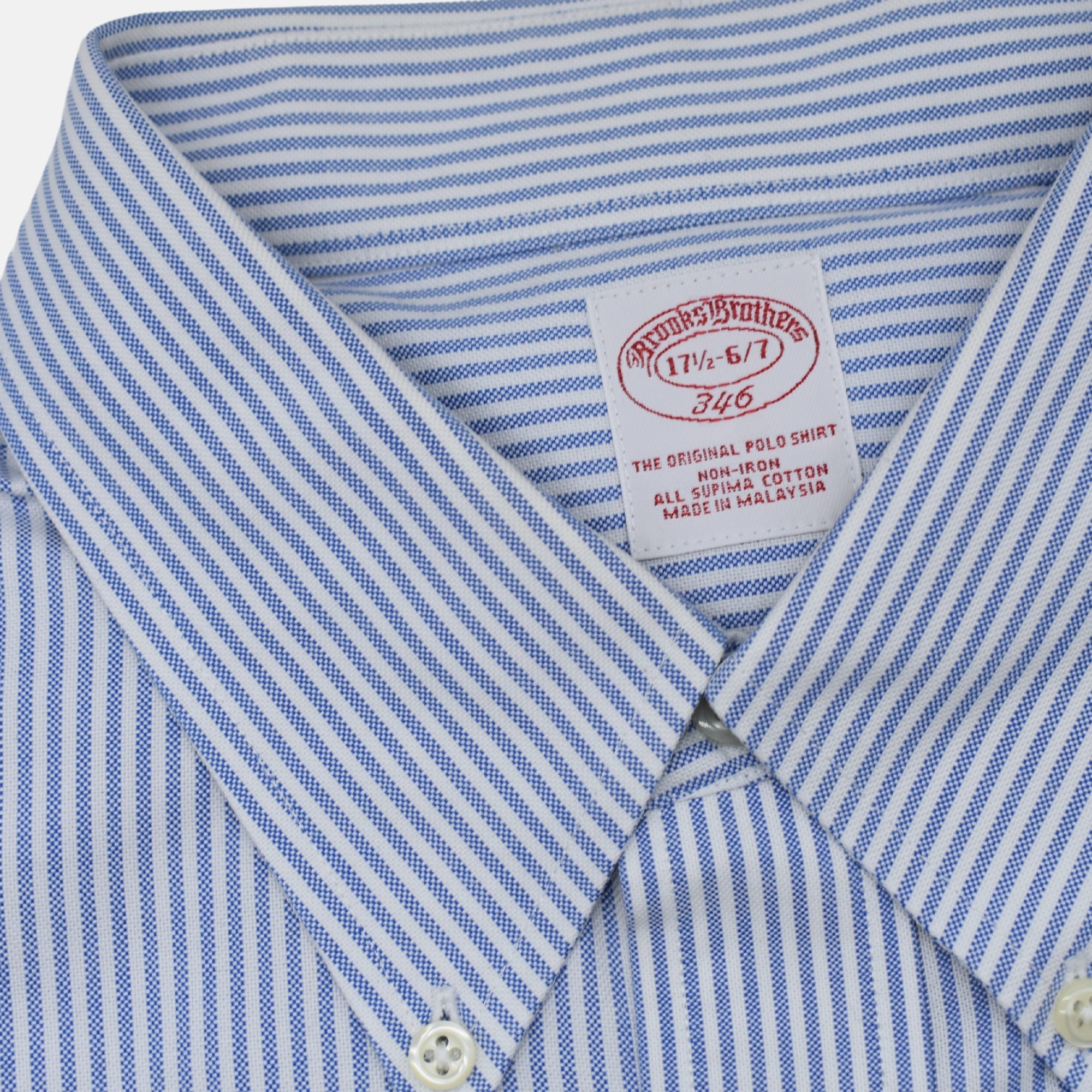 Blue/White Striped Shirt made of Cotton (EU 45)