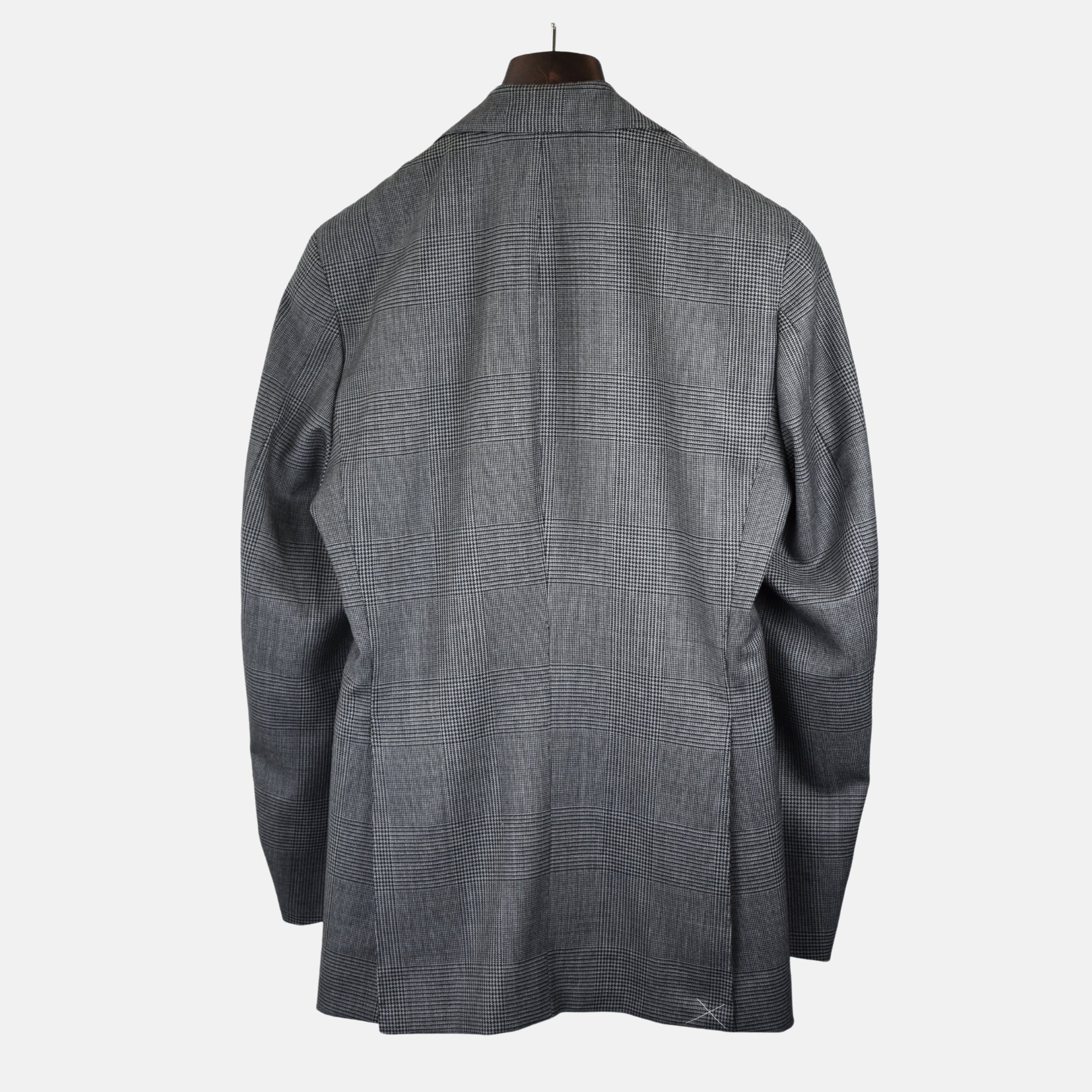 Gray-Black Checkered Blazer made of Wool (EU 50)
