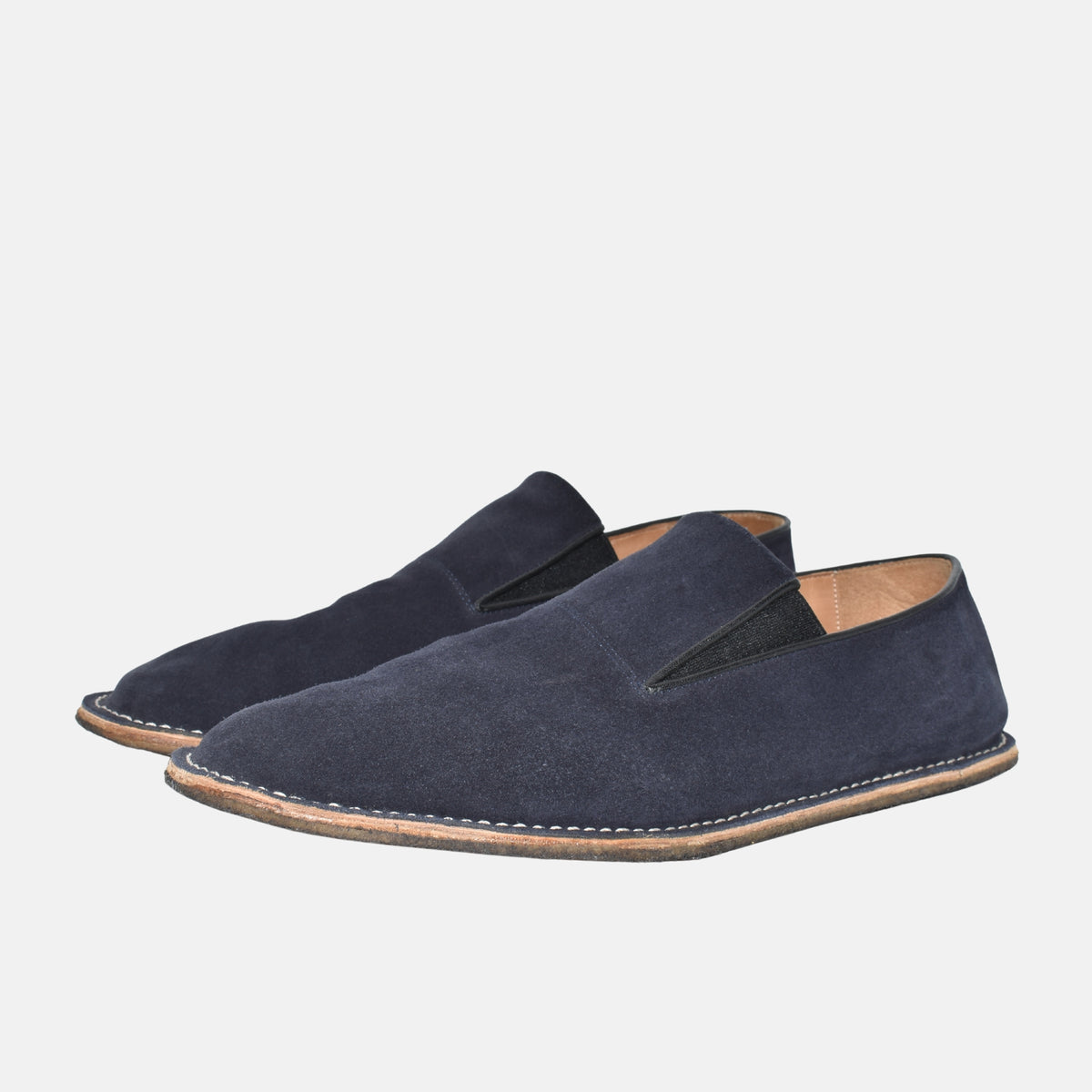 Navy Blue Slippers made of Suede (EU 43)