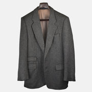 Gray/Black Heeringbone Blazer made of Cashmere (EU 52)