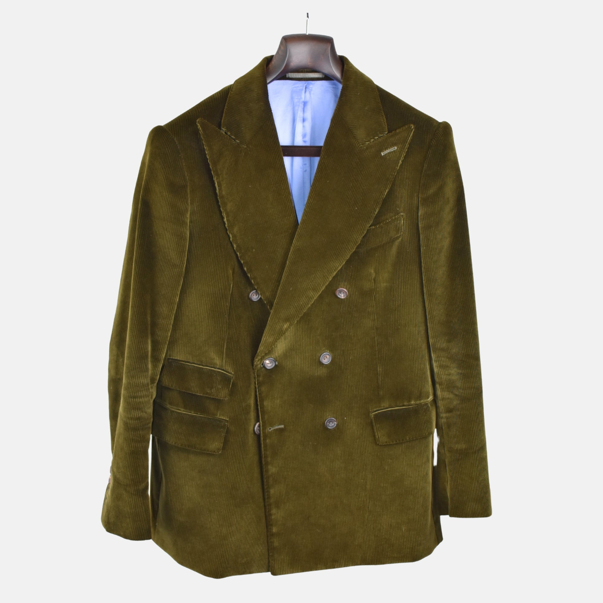 Dark Olive Cordurouy Suit made of Cotton ( EU 50)