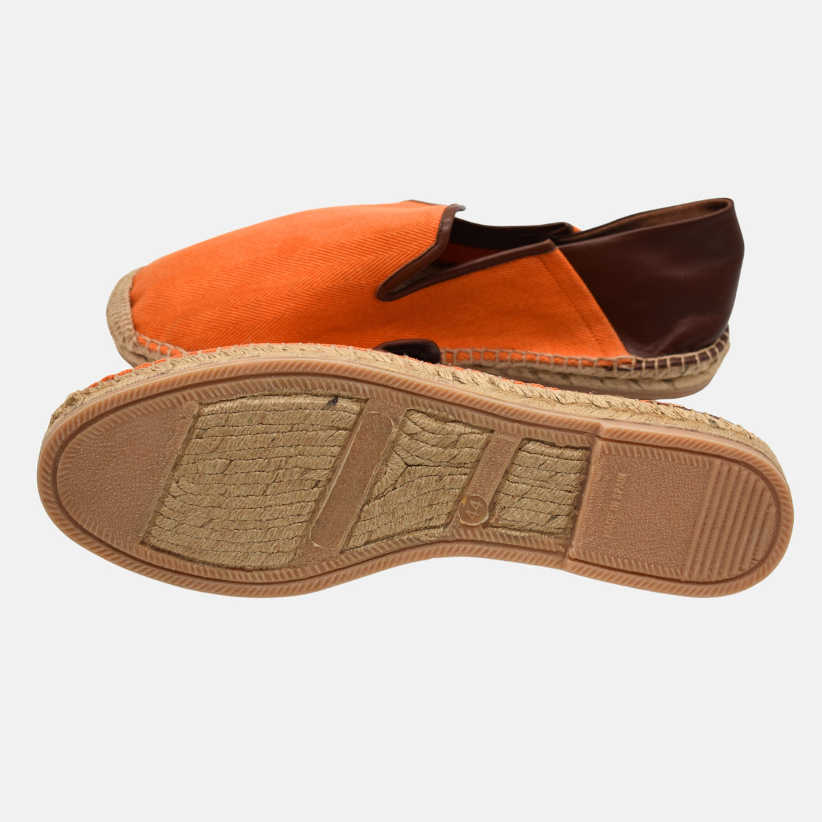 Orange/Brown Espandrilles made of Cotton/Leather (EU 45)