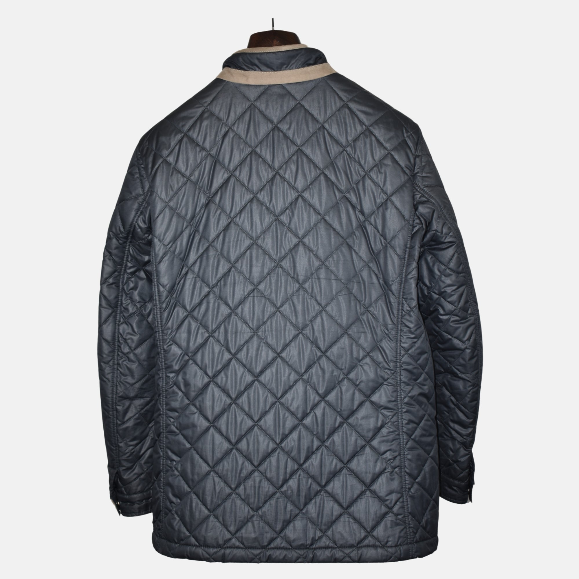 Blue Quilted Jacket made of Polyamide (EU 52)