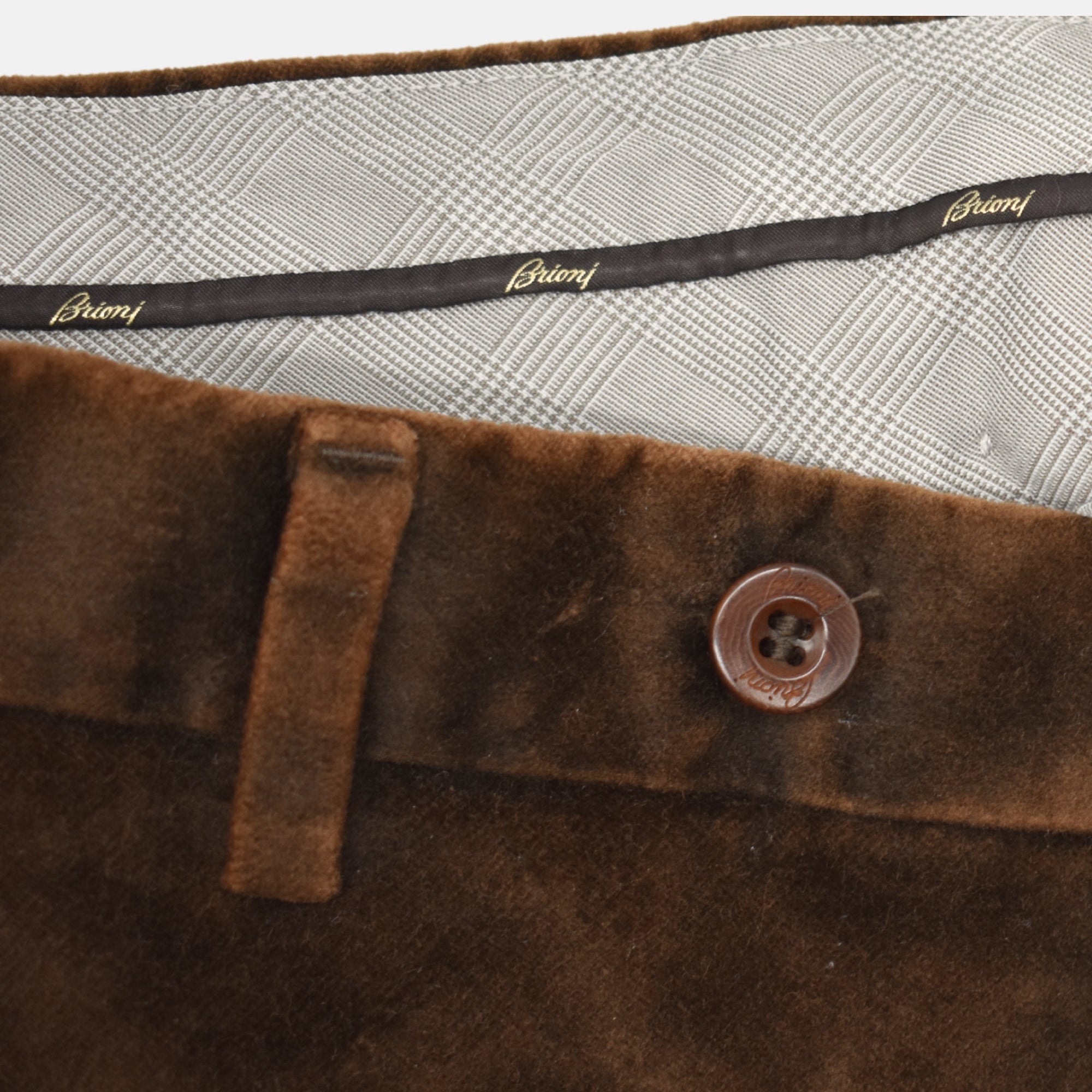 Brown Velvet Trousers made of Cotton (EU 50)