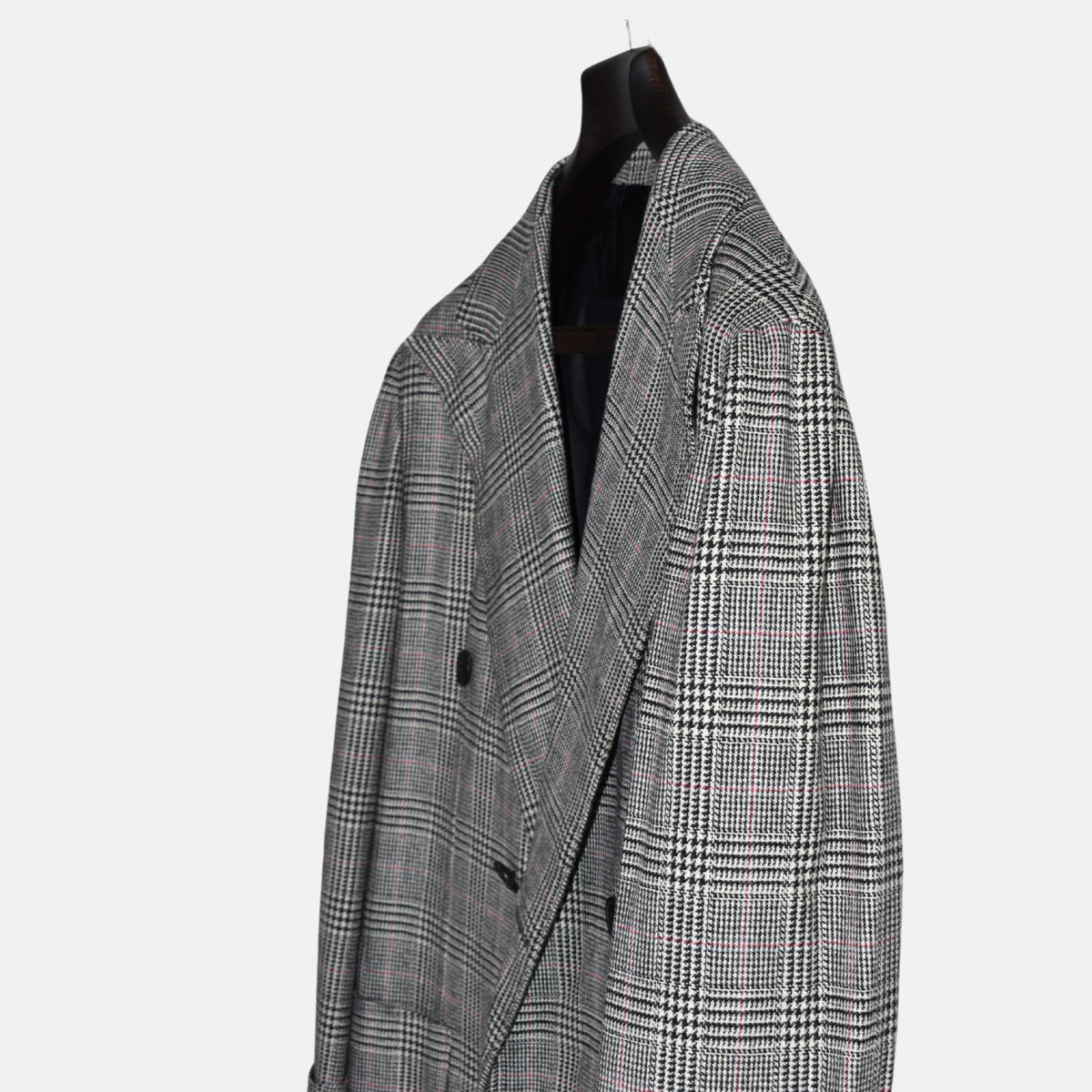 Multicoloured Checkered Coat made of Wool (bespoke)