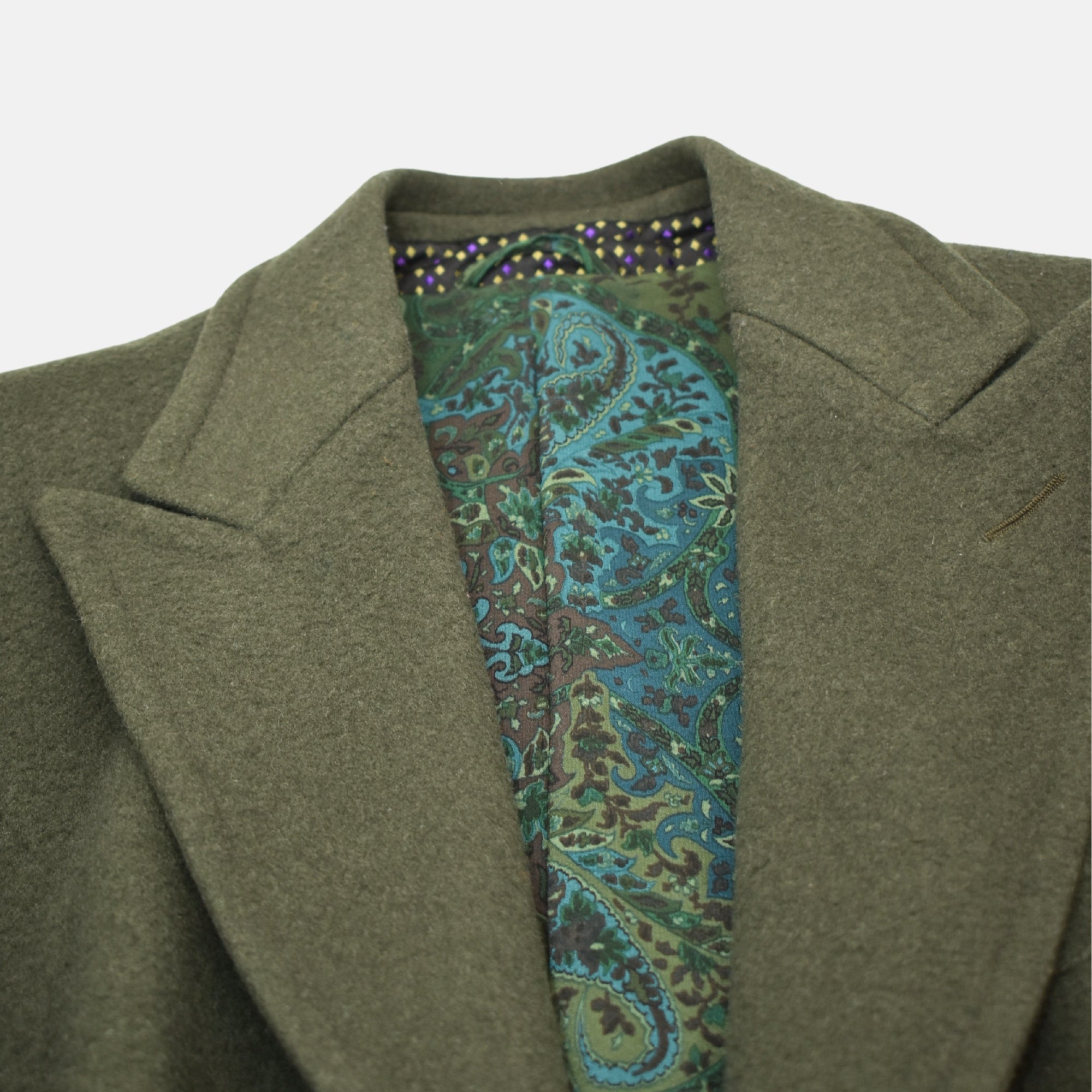 Green Double Breasted Coat made of Wool/Cashmere (EU 50)