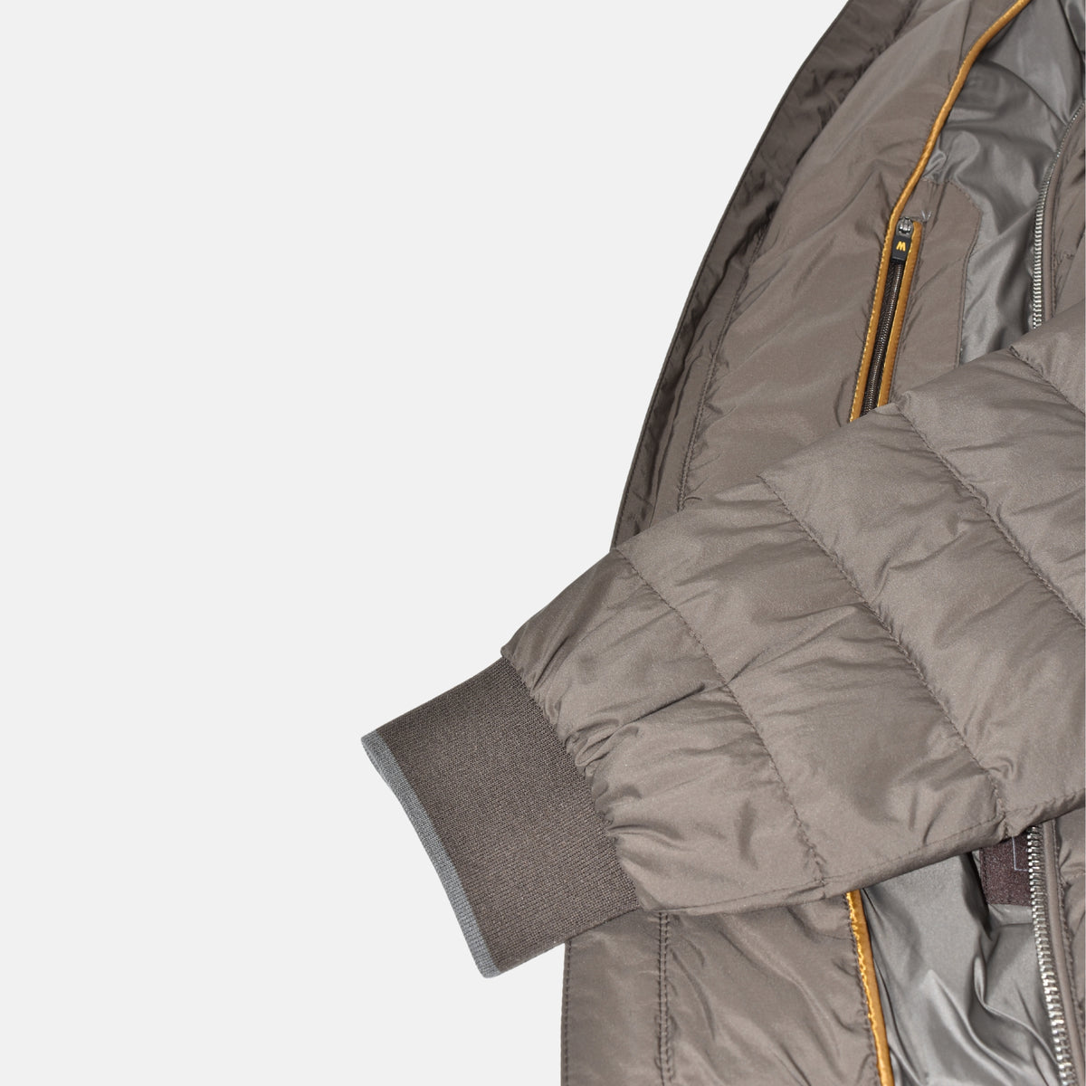 Brown Down Jacket made of Polyamide (EU 52)
