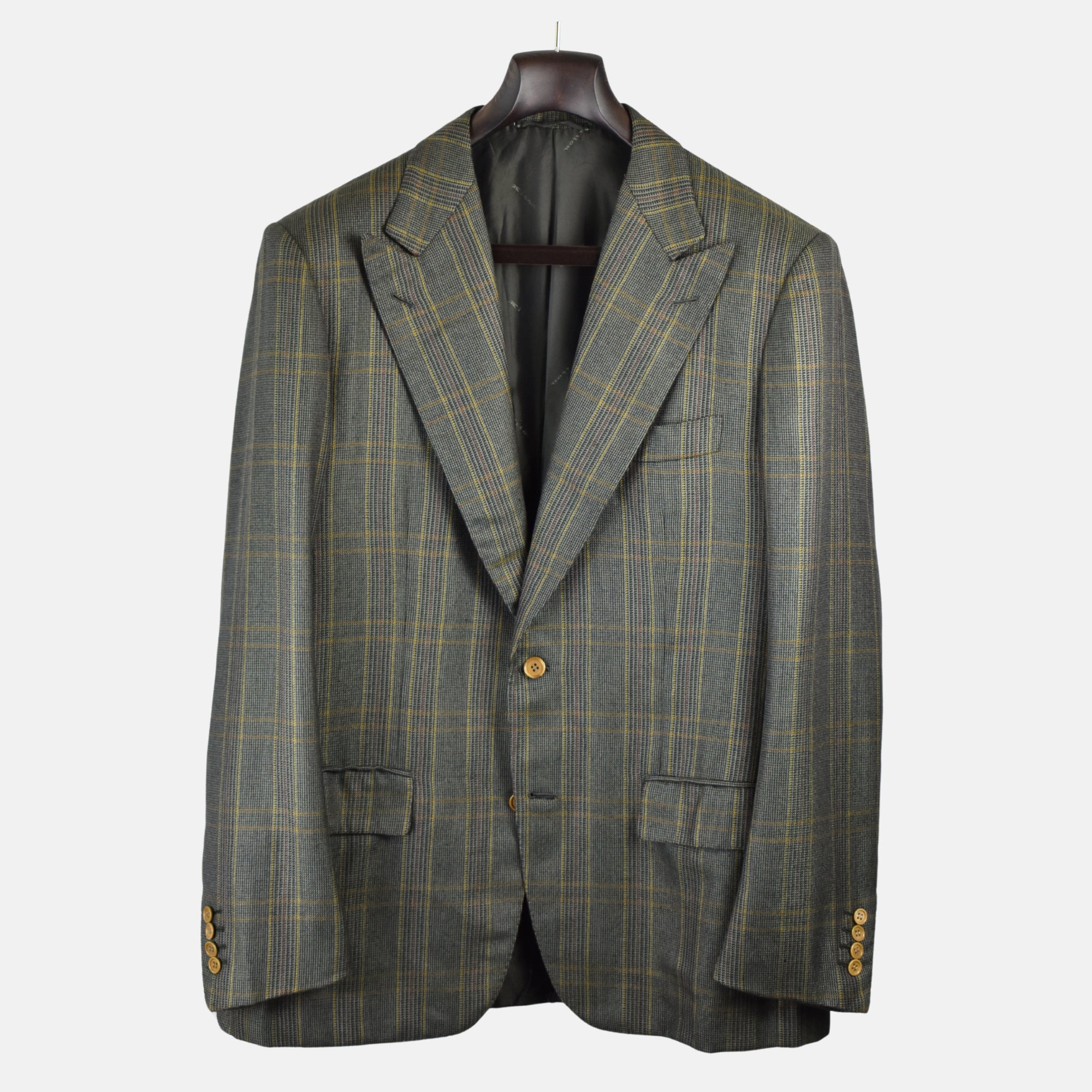 Multicoloured Checkered Blazer made of Cashmere (EU 52)