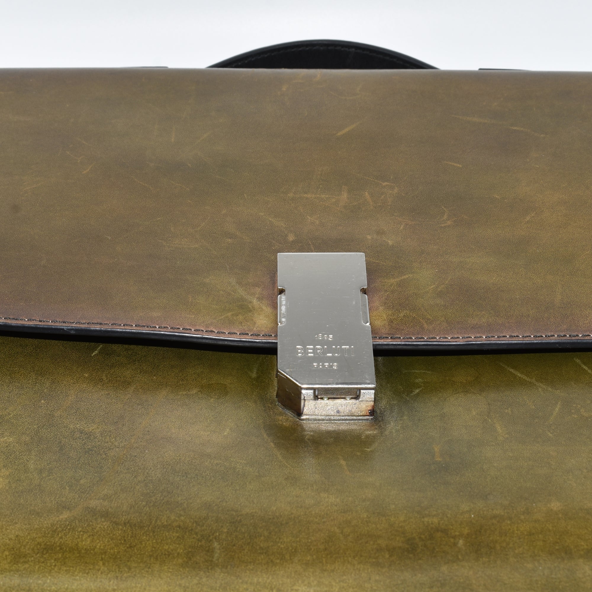 Green Briefcase made of Leather (OS)