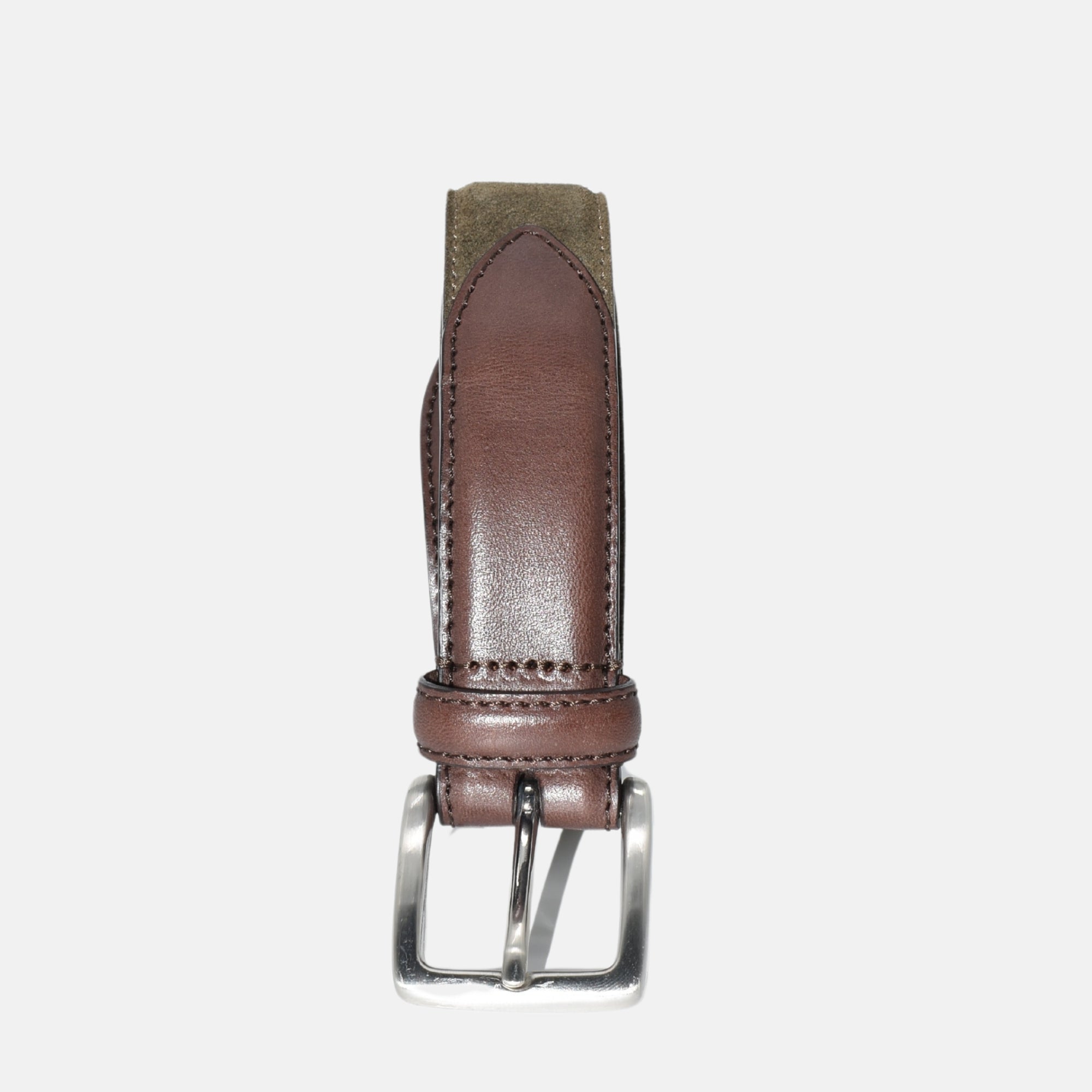 Khaki Belt made of Suede (S)