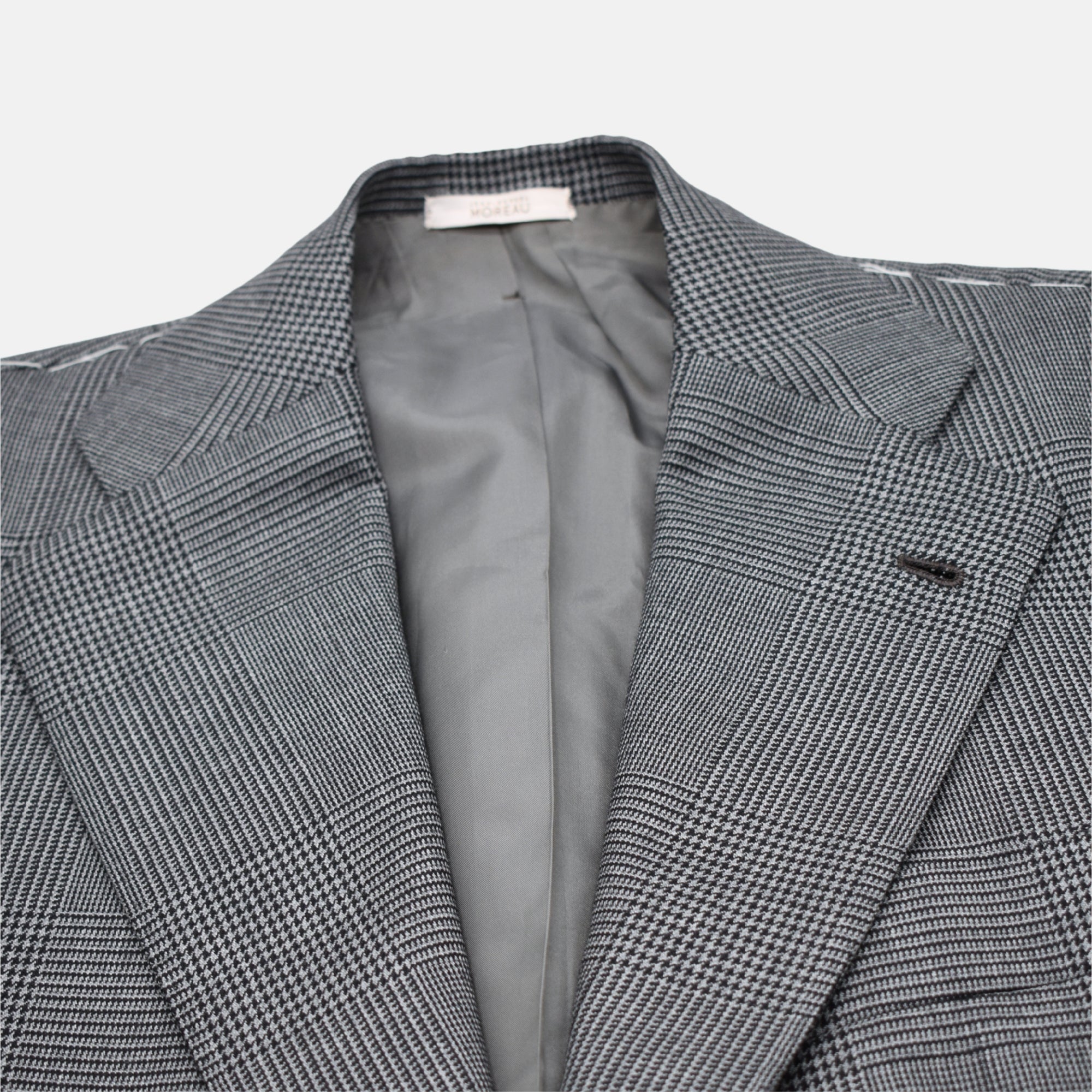 Gray-Black Checkered Blazer made of Wool (EU 50)
