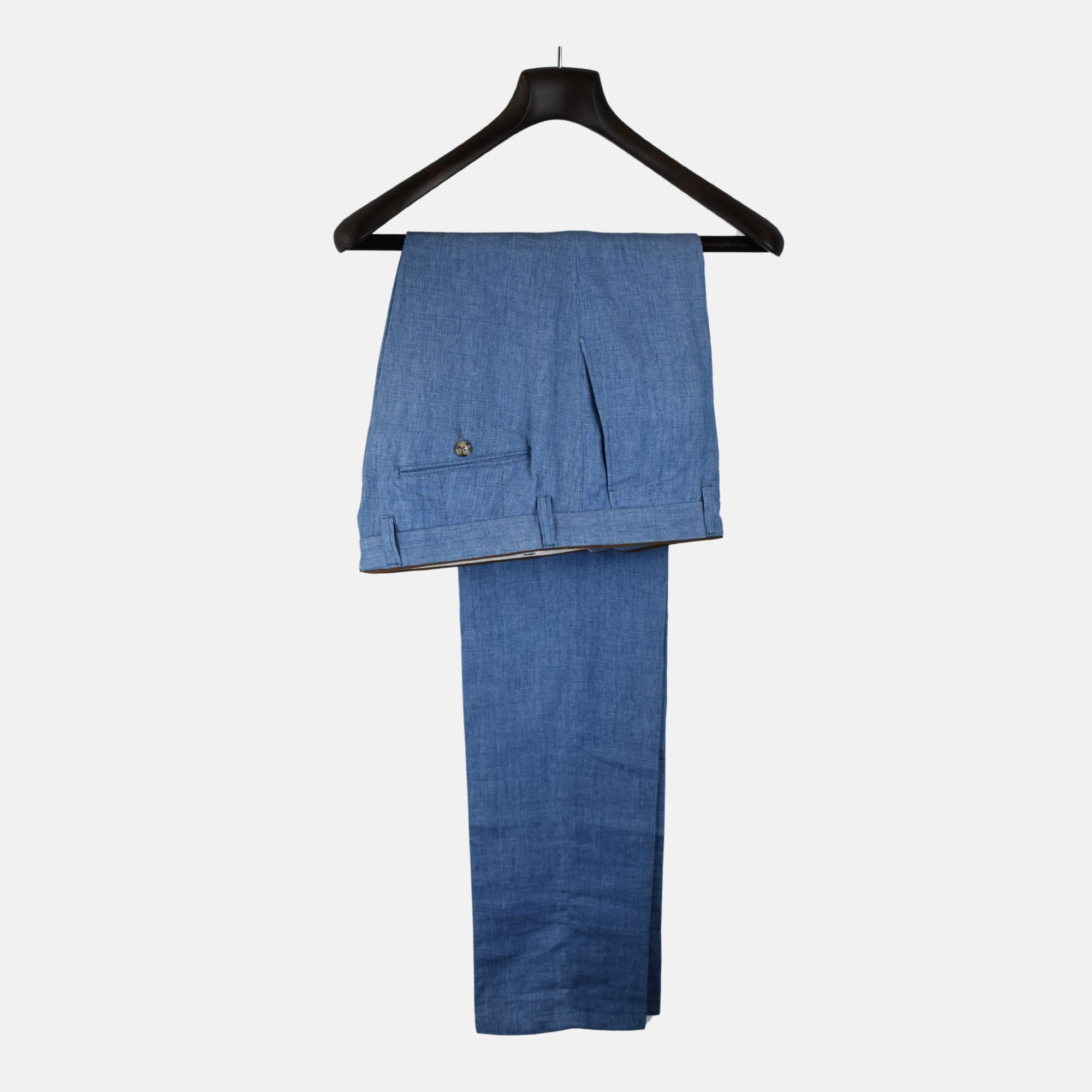 Blue Trousers made of Linen (EU 50)