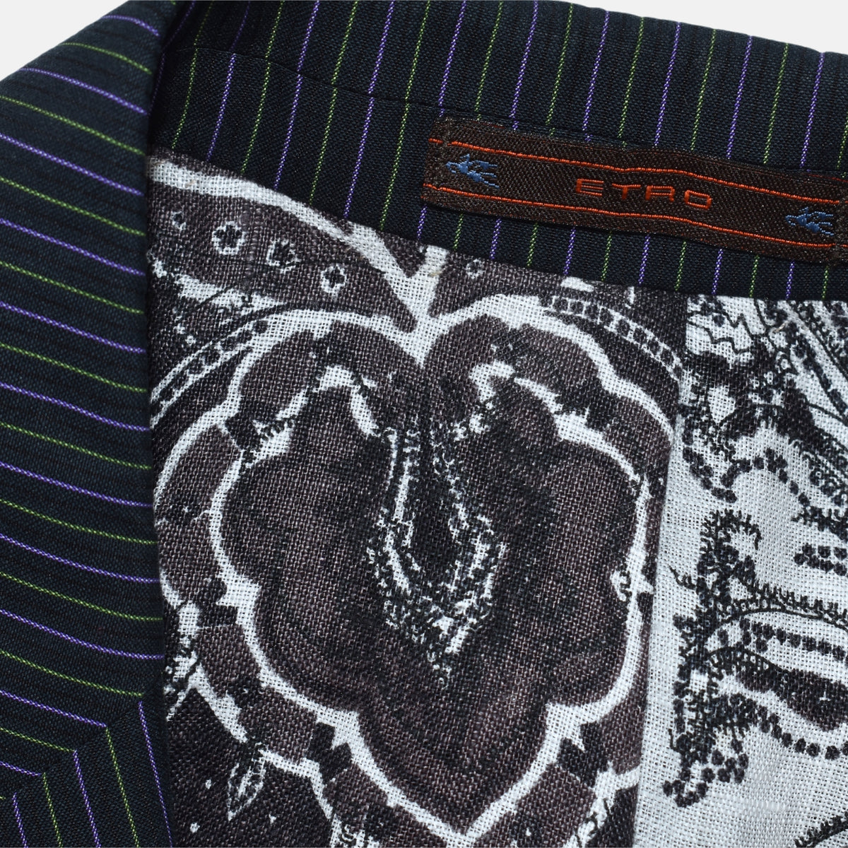 Multicoloured Striped Suit made of Cotton (EU 48)