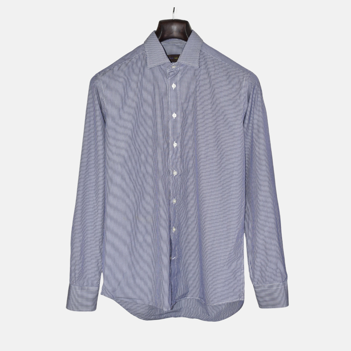 Blue-White Striped Shirt made of Cotton (EU 40)
