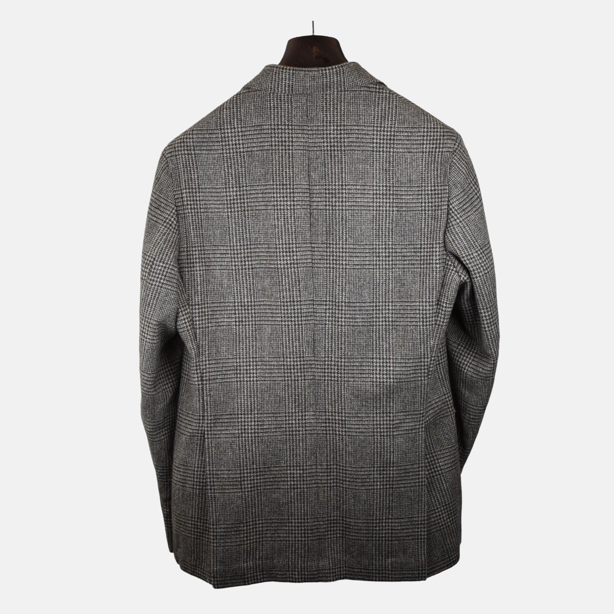 Brown Checkered Blazer made of Wool (EU 54)
