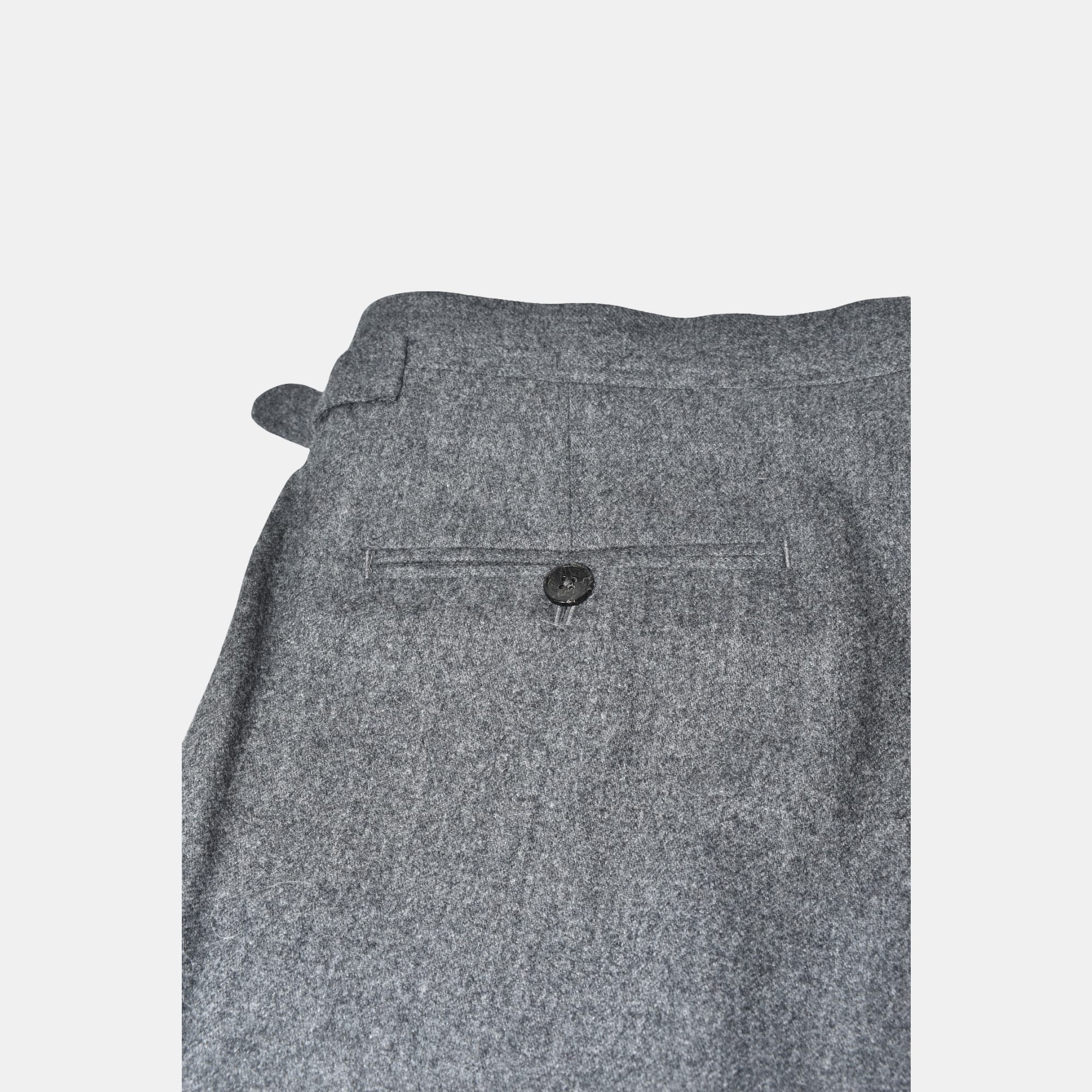 Dark Gray Flanel Trousers made of Wool (EU 38)