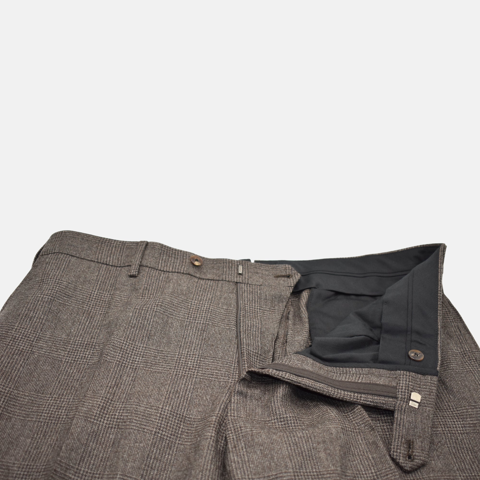 Brown Checked Suit made of Wool/Mohair/Cashmere (EU 54)