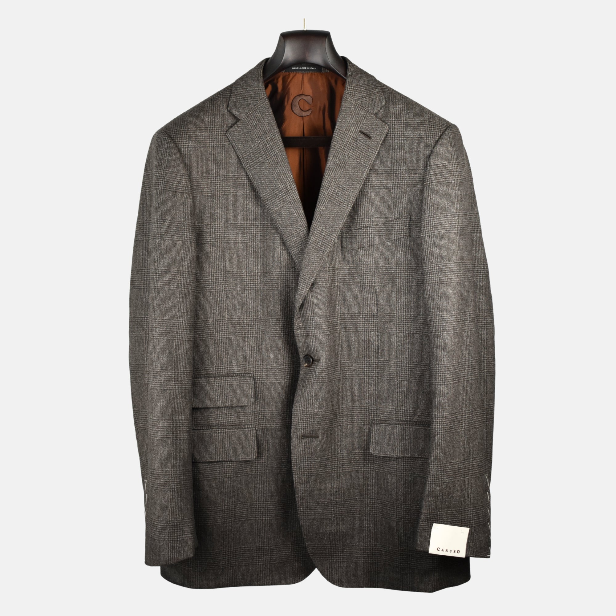 Brown Checked Suit made of Wool/Mohair/Cashmere (EU 54)