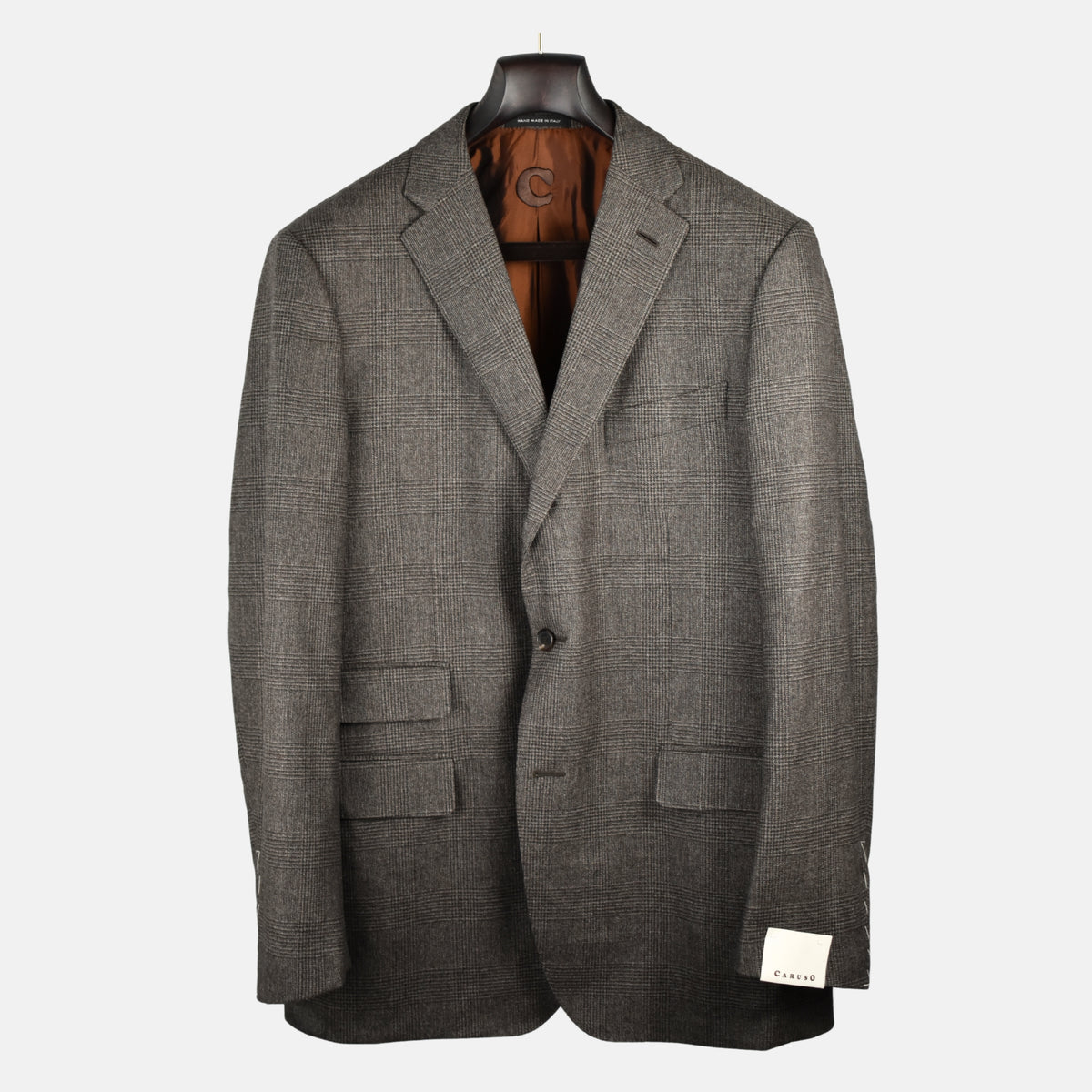 Brown Checked Suit made of Wool/Mohair/Cashmere (EU 54)