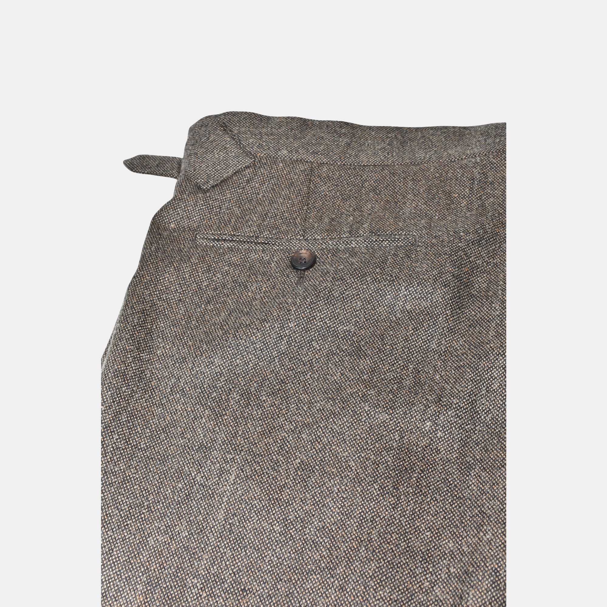 Brown Melange Trousers made of Wool (EU 38)