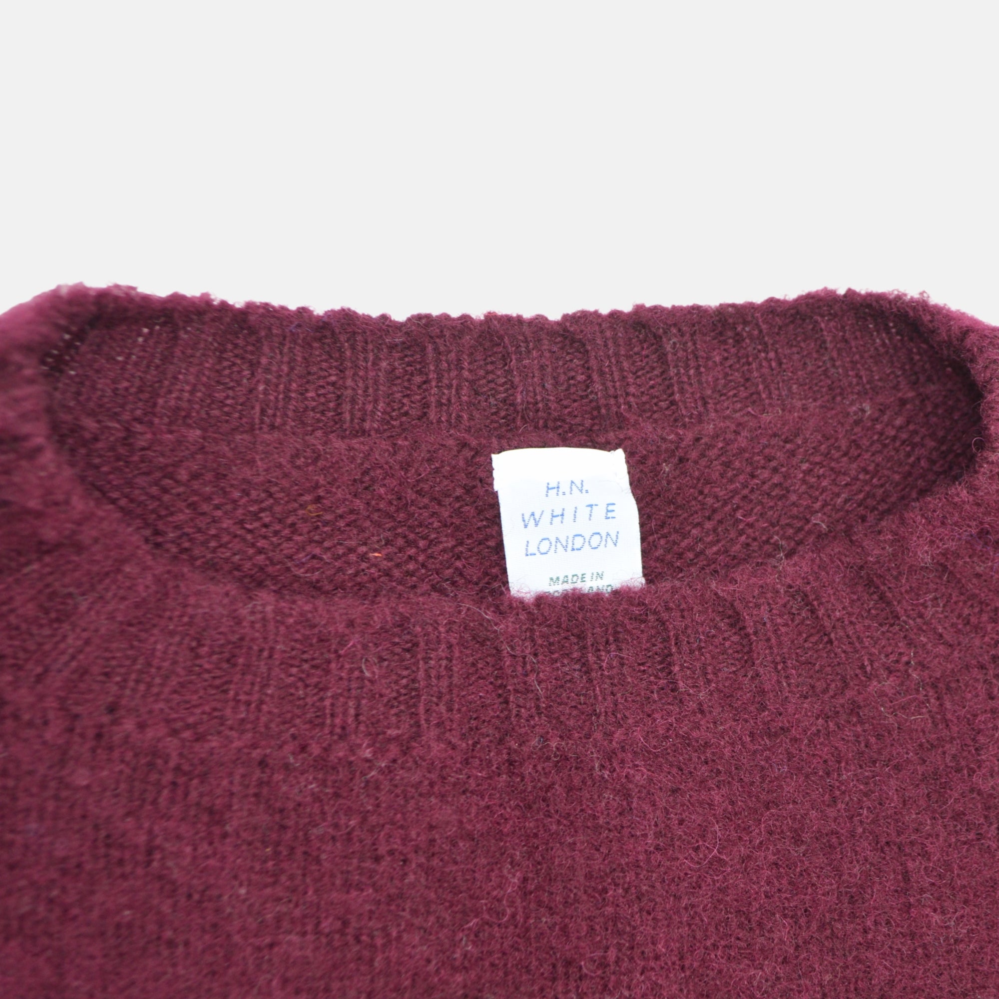 Bordeaux Sweater made of Shetland Wool (EU 44)