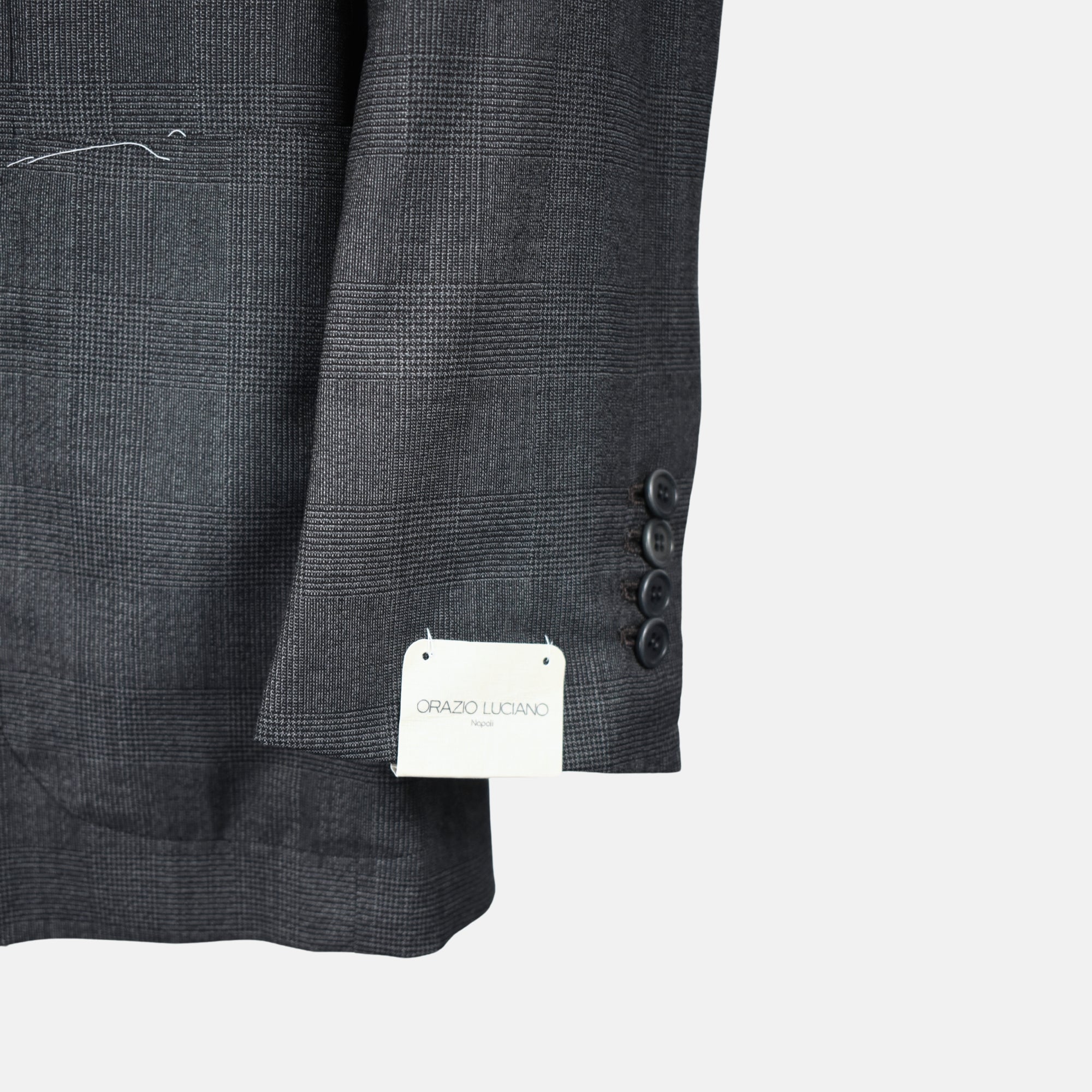 Gray-Black Checkered Blazer made of Wool (EU 50)