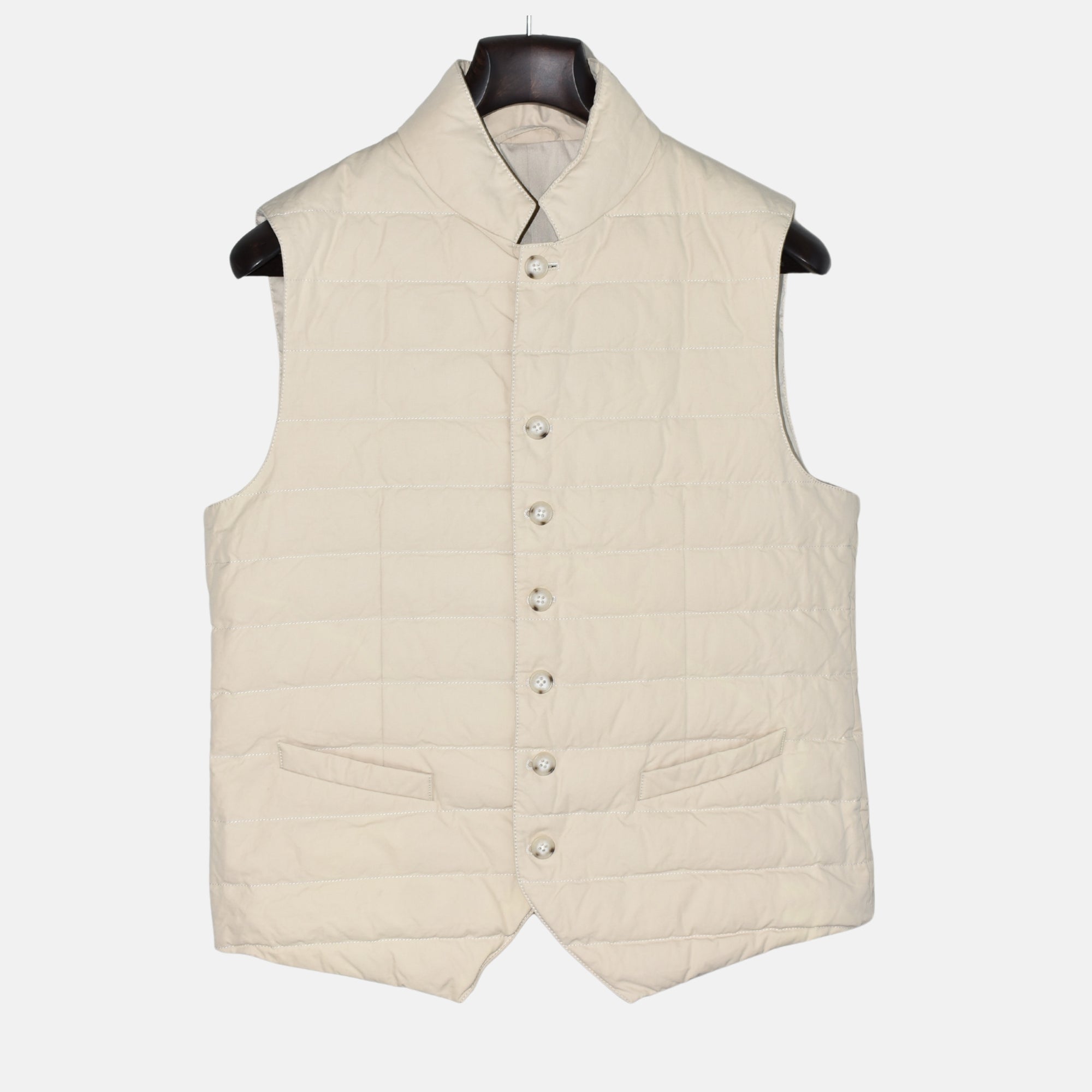 Cream Vest made of Cotton (L)