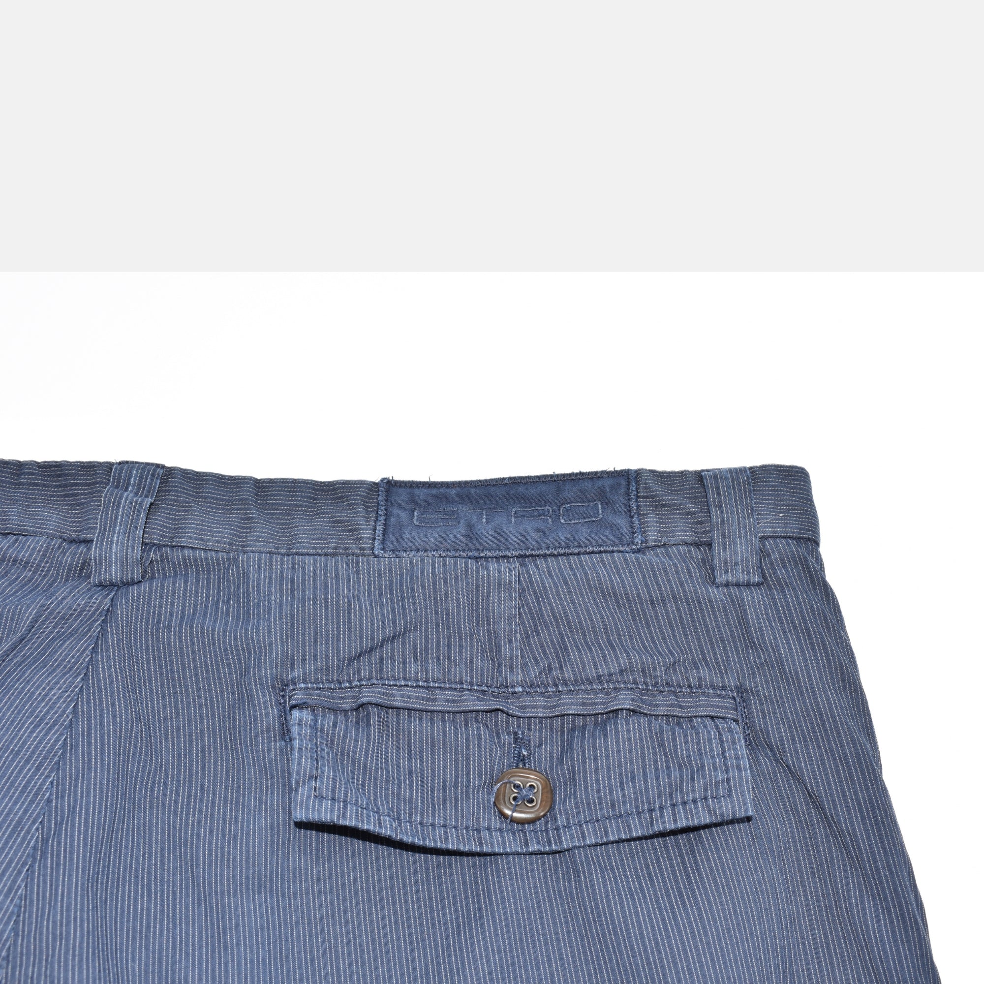 Blue Striped Shorts made of Cotton (EU 48)