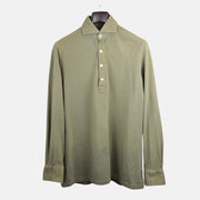 Khaki Longsleeve Polo made of Cotton (M)