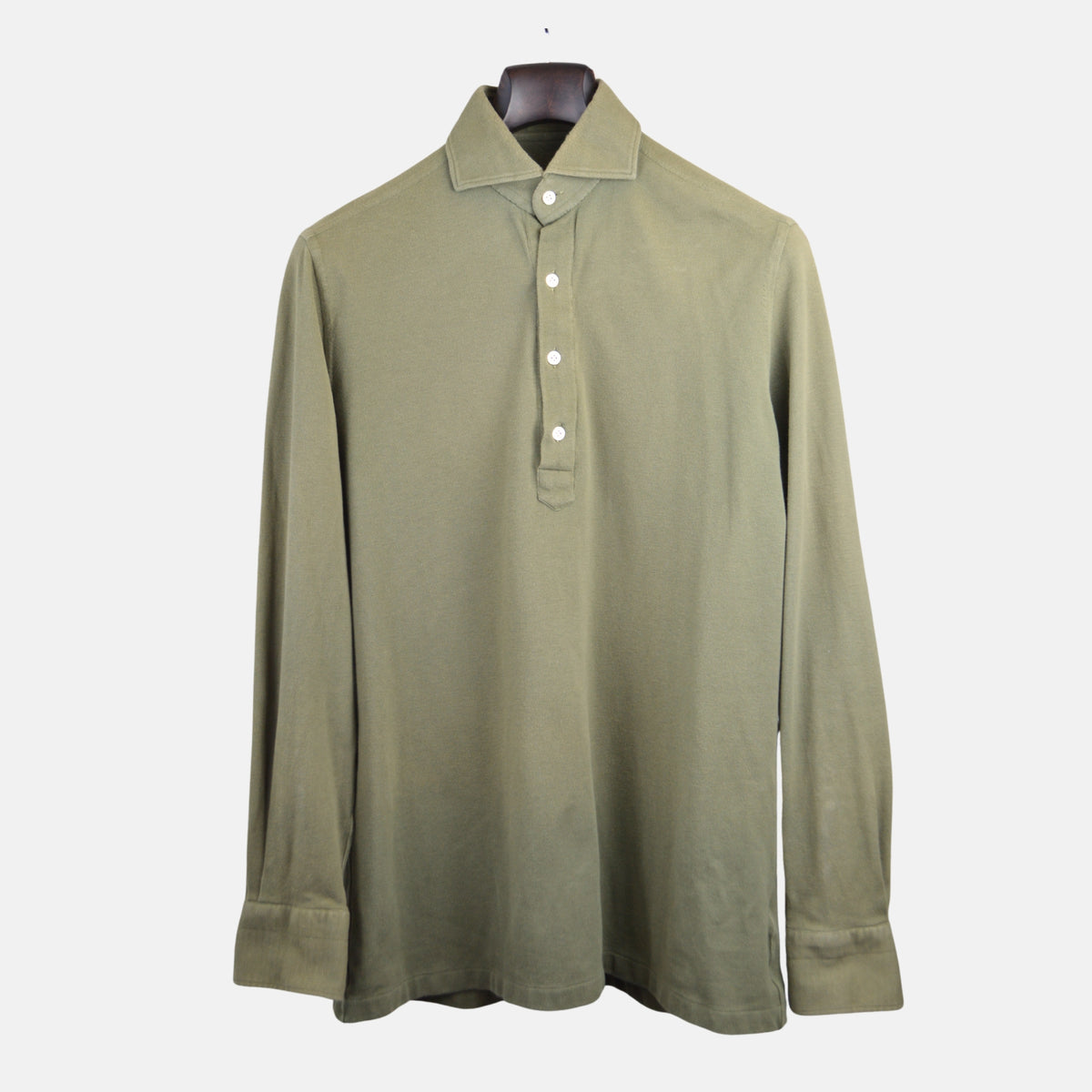 Khaki Longsleeve Polo made of Cotton (M)