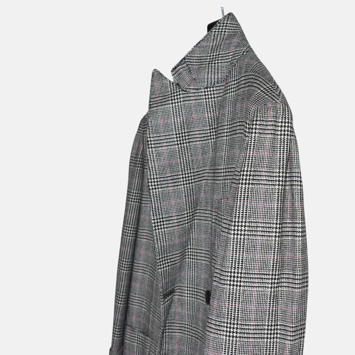 Multicoloured Checkered Coat made of Wool (bespoke)