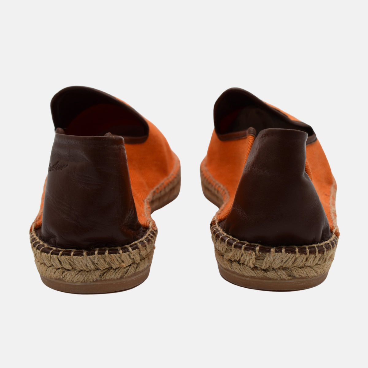 Orange/Brown Espandrilles made of Cotton/Leather (EU 45)
