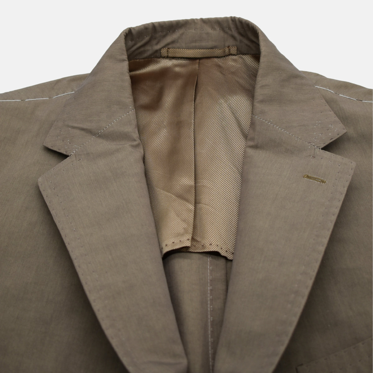 Khaki Suit made of Cotton/Silk (EU 56)