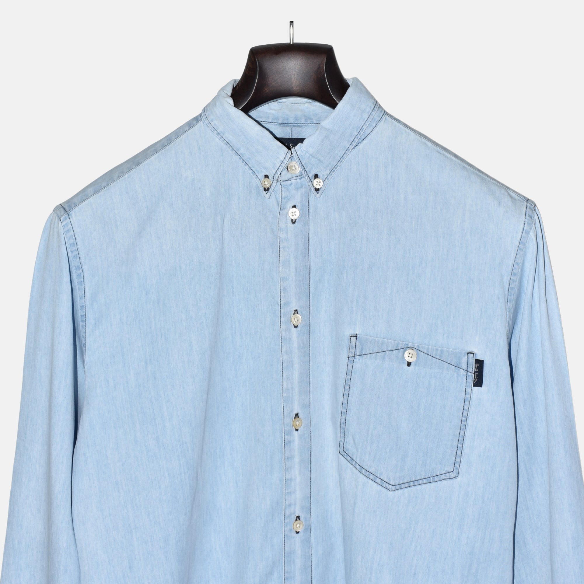 Light Blue Denim Shirt made of Cotton (M)