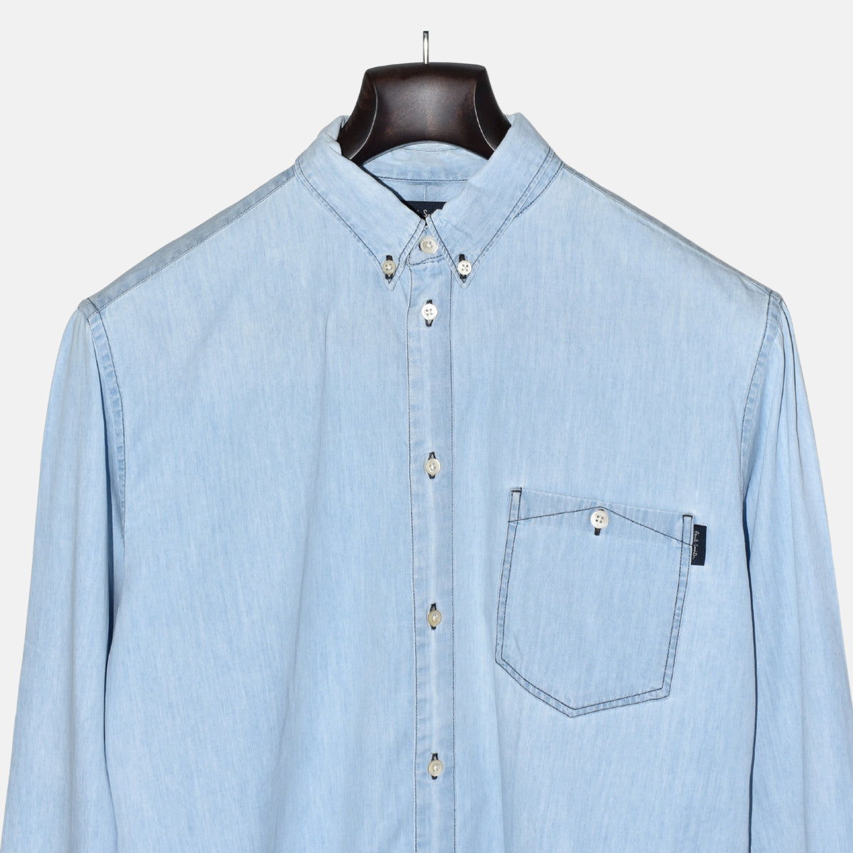 Light Blue Denim Shirt made of Cotton (M)